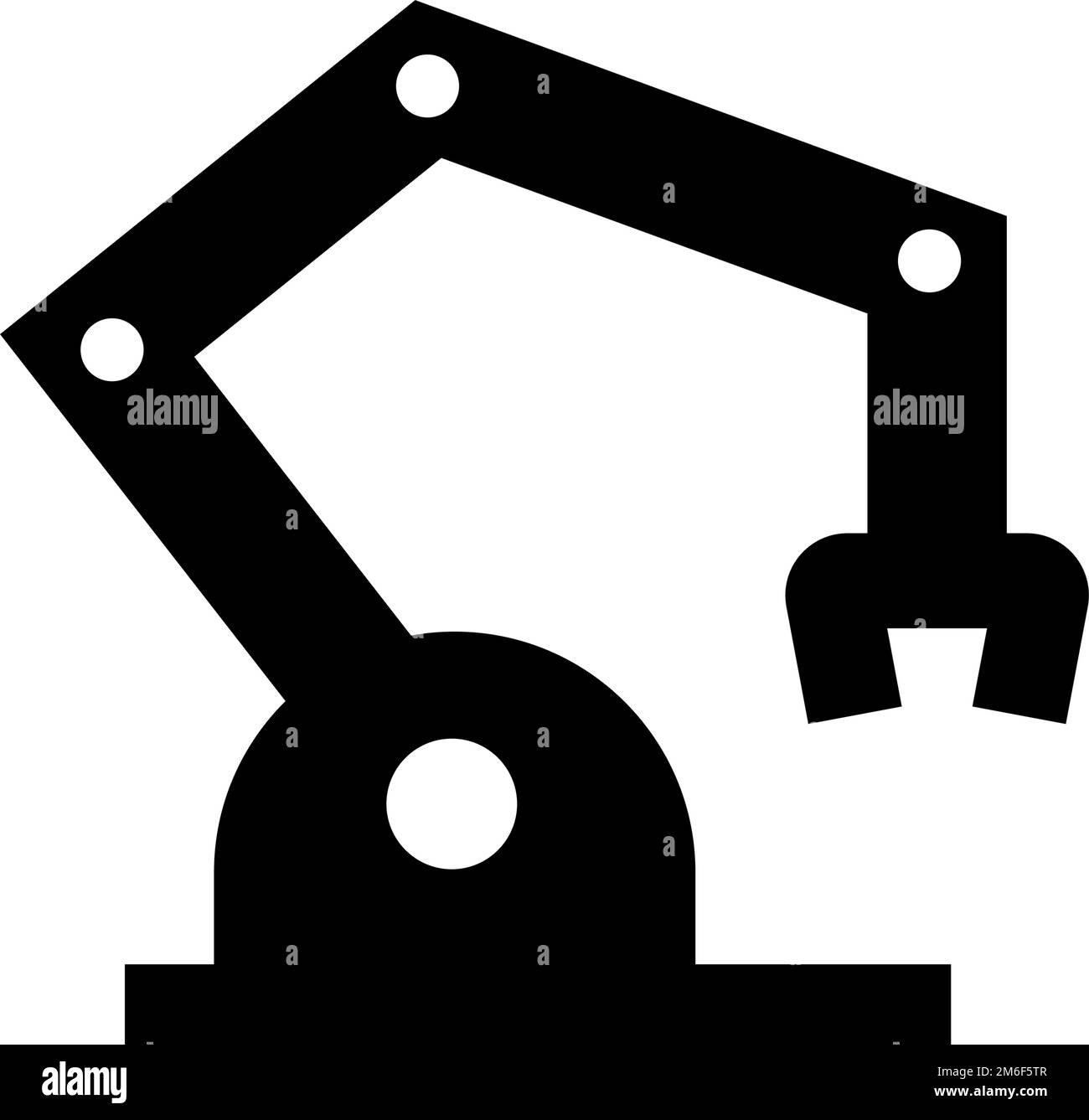 Icona della silhouette della macchina industriale. Vettore modificabile. Illustrazione Vettoriale