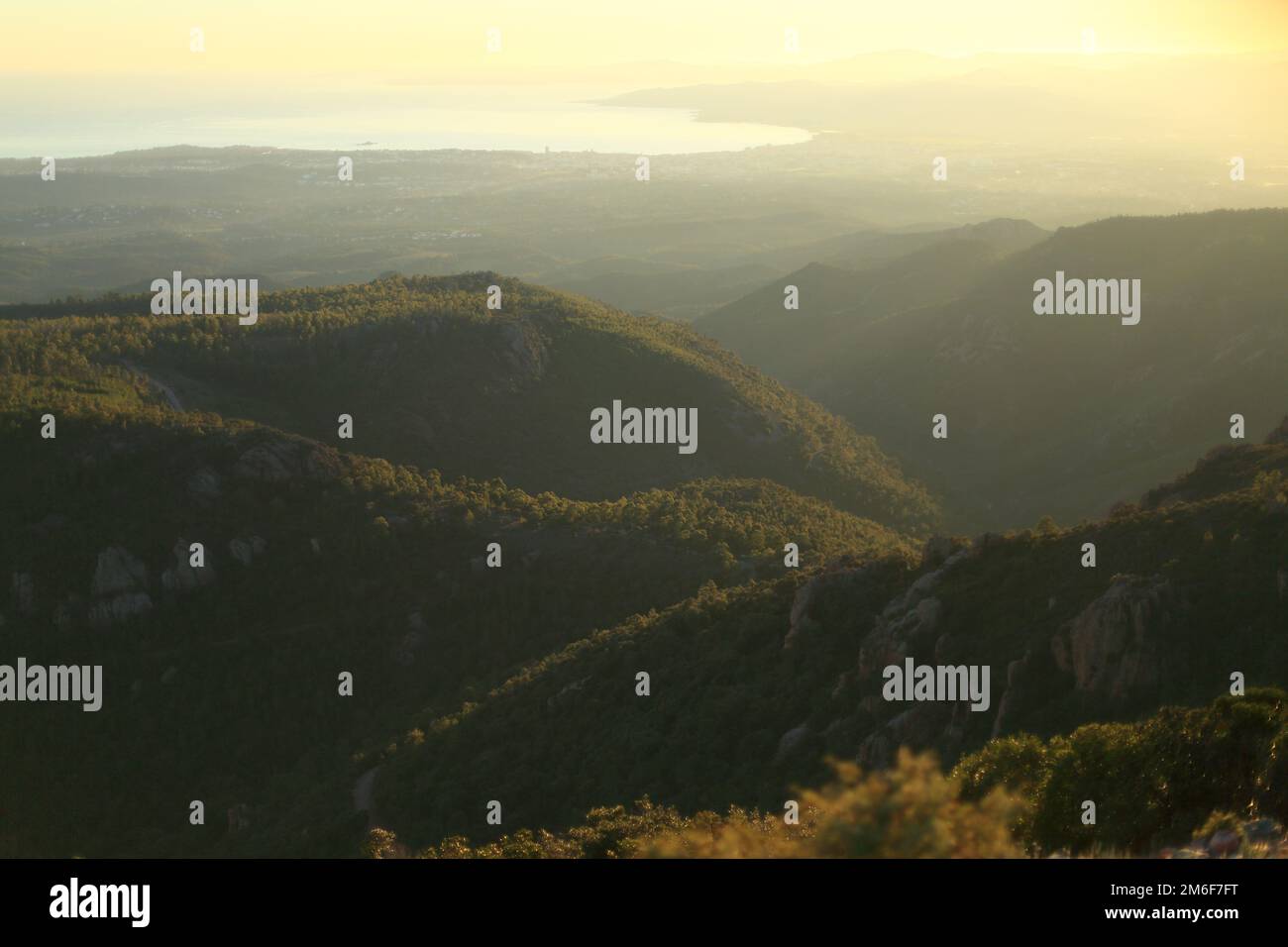 Vista dall'alto da Mont Vinaigre, Esterel, var, 83, PACA Foto Stock