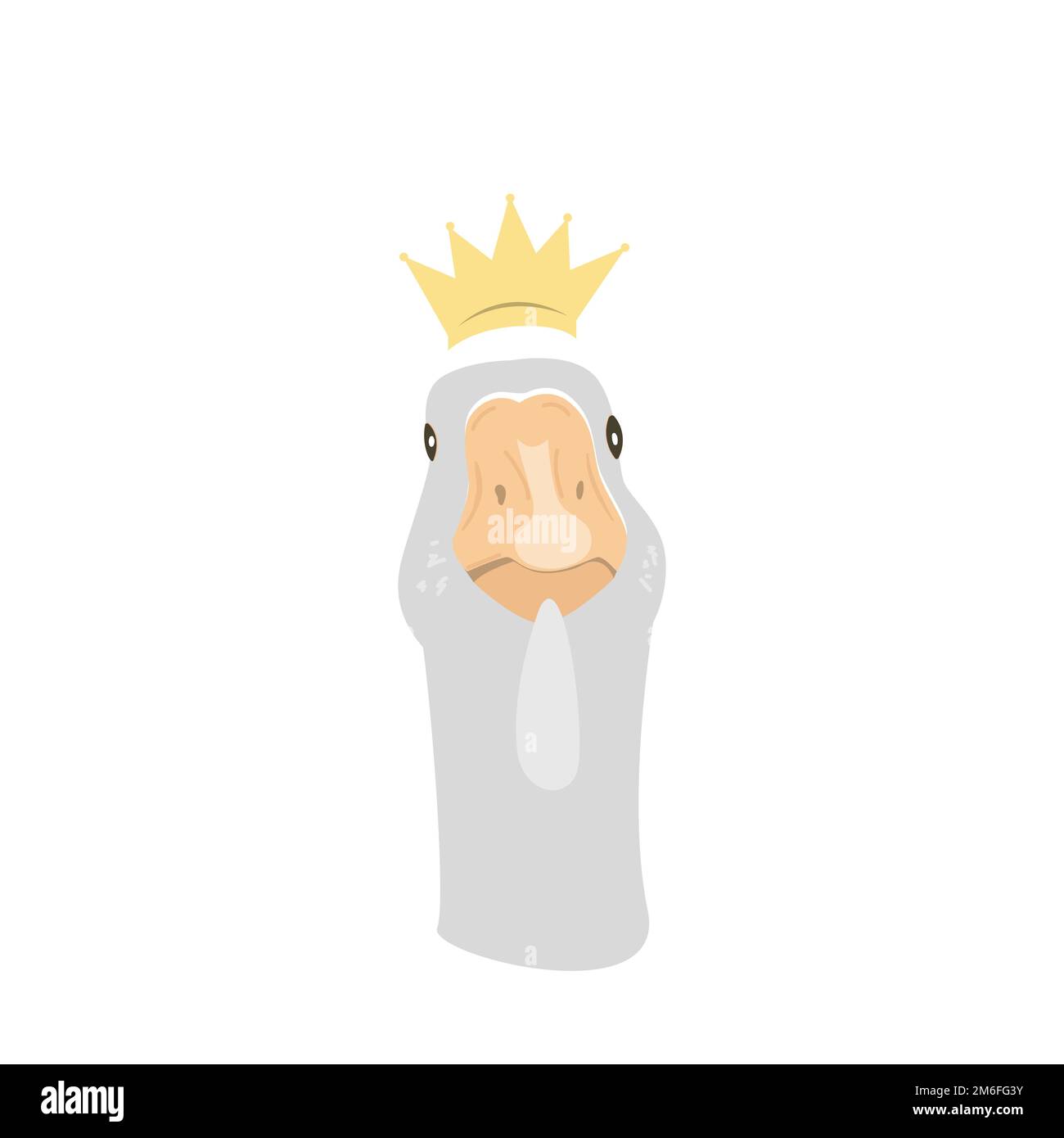 Re oca in corona isolato. Illustrazione di Cartoon Vector Illustrazione Vettoriale