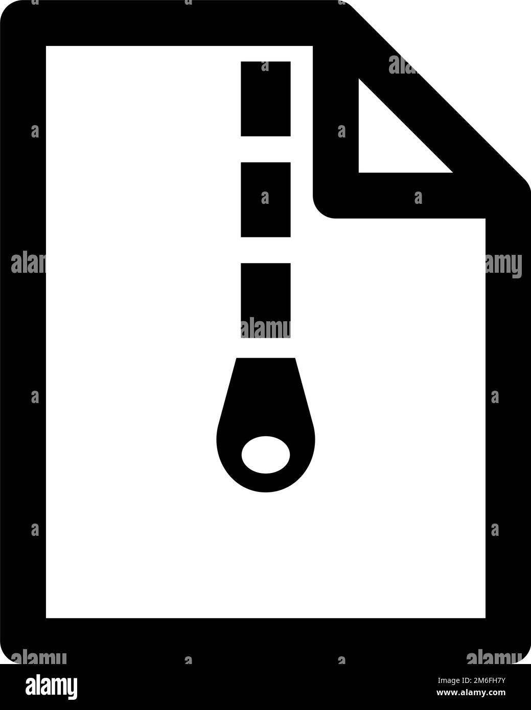 Semplice icona del file ZIP. File compresso. Vettore modificabile. Illustrazione Vettoriale