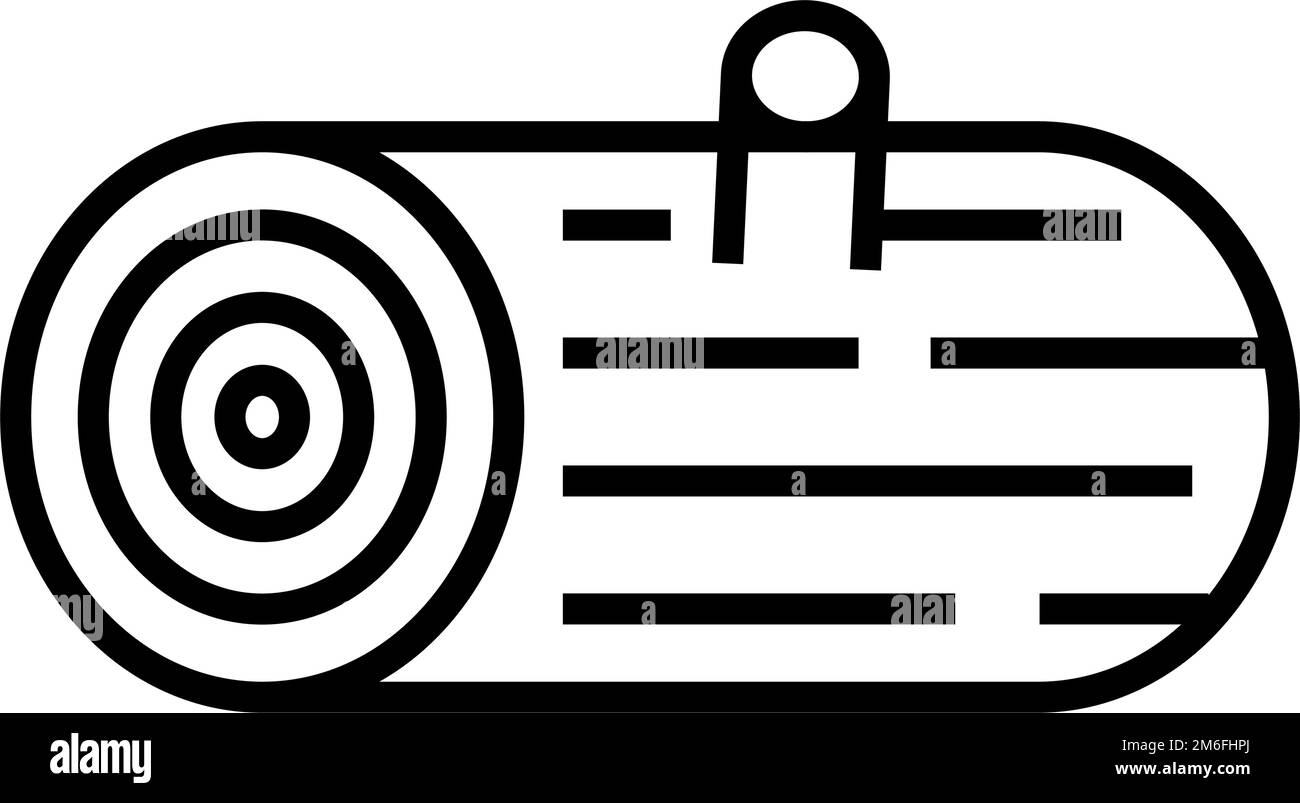 Icona di registro semplice. Legno. Legna da ardere. Vettore modificabile. Illustrazione Vettoriale