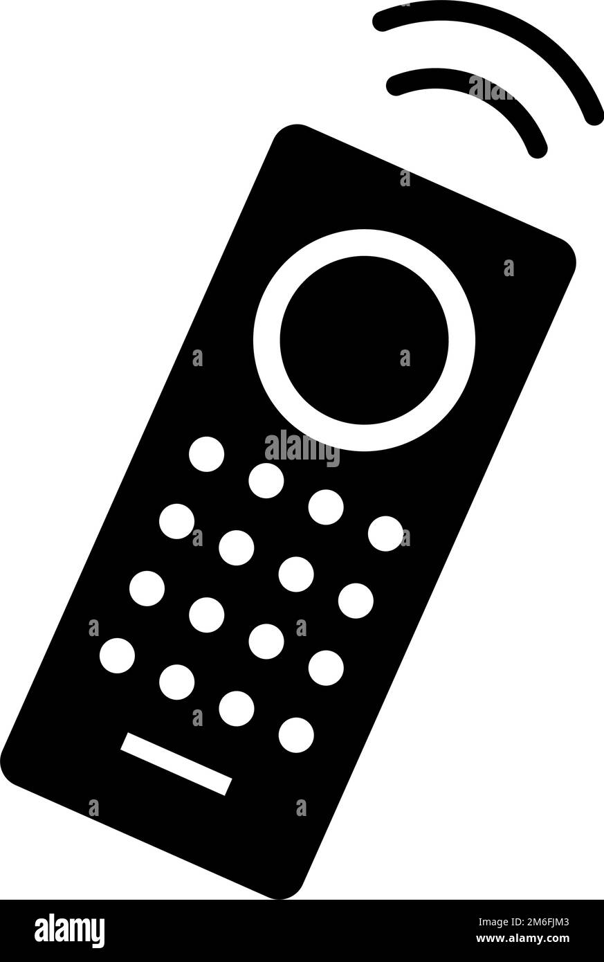 Icona del telecomando. Strumento di controllo elettronico. Vettore modificabile. Illustrazione Vettoriale