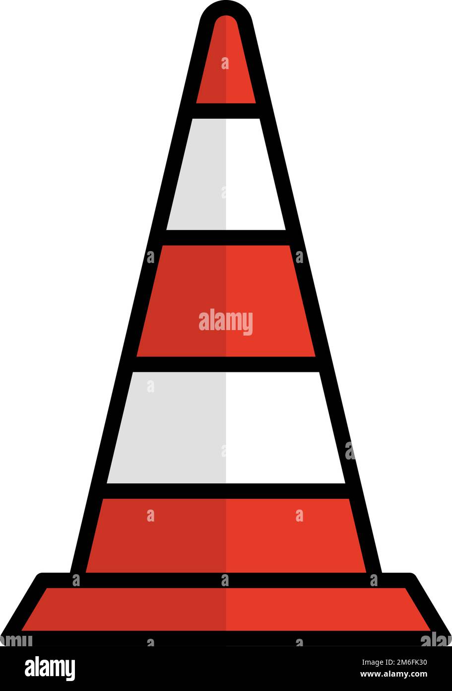 Icona del cono stradale. Cono da costruzione. Vettore modificabile. Illustrazione Vettoriale