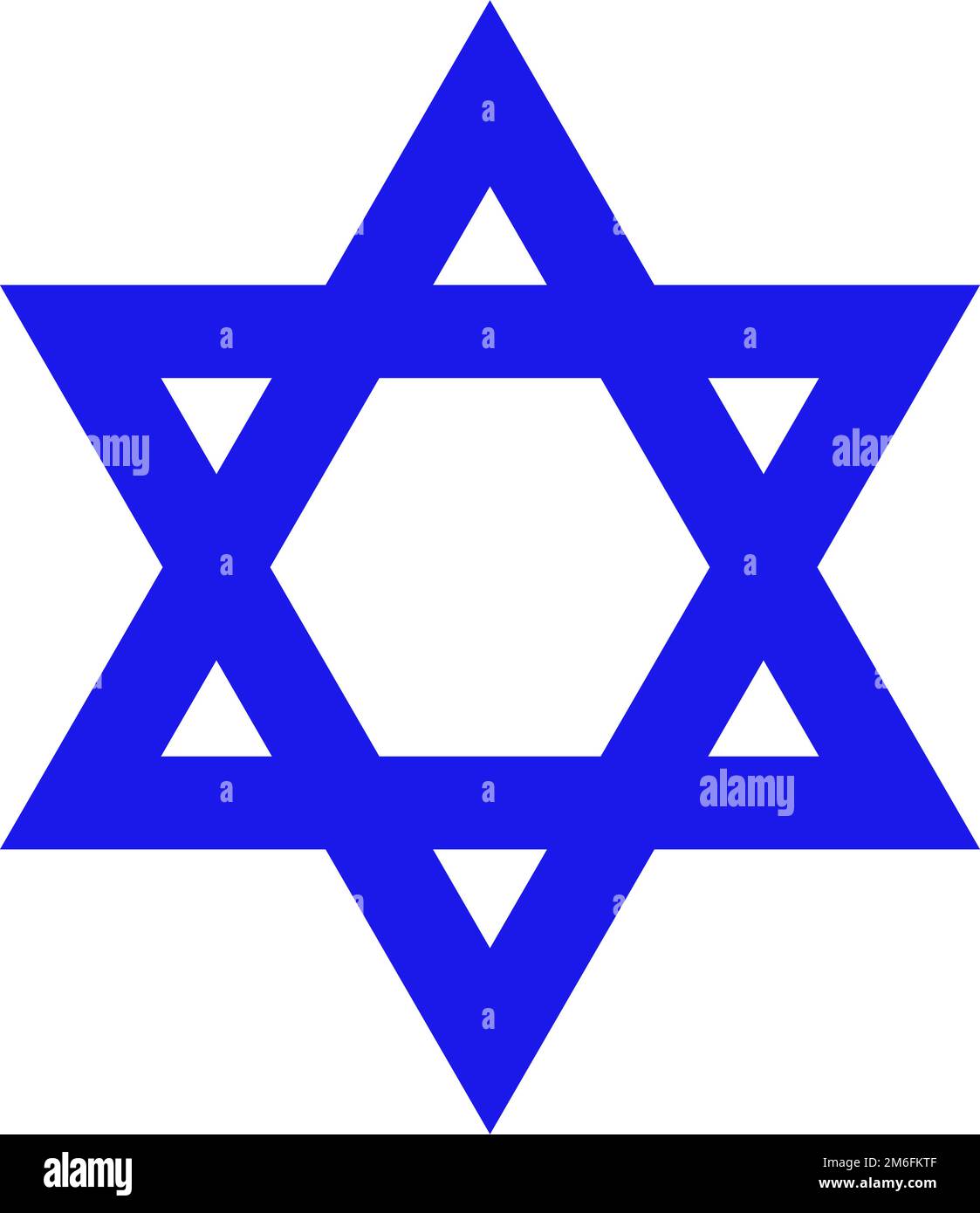 Icona ebraica. Giudaismo. Stella di David. Vettore modificabile. Illustrazione Vettoriale