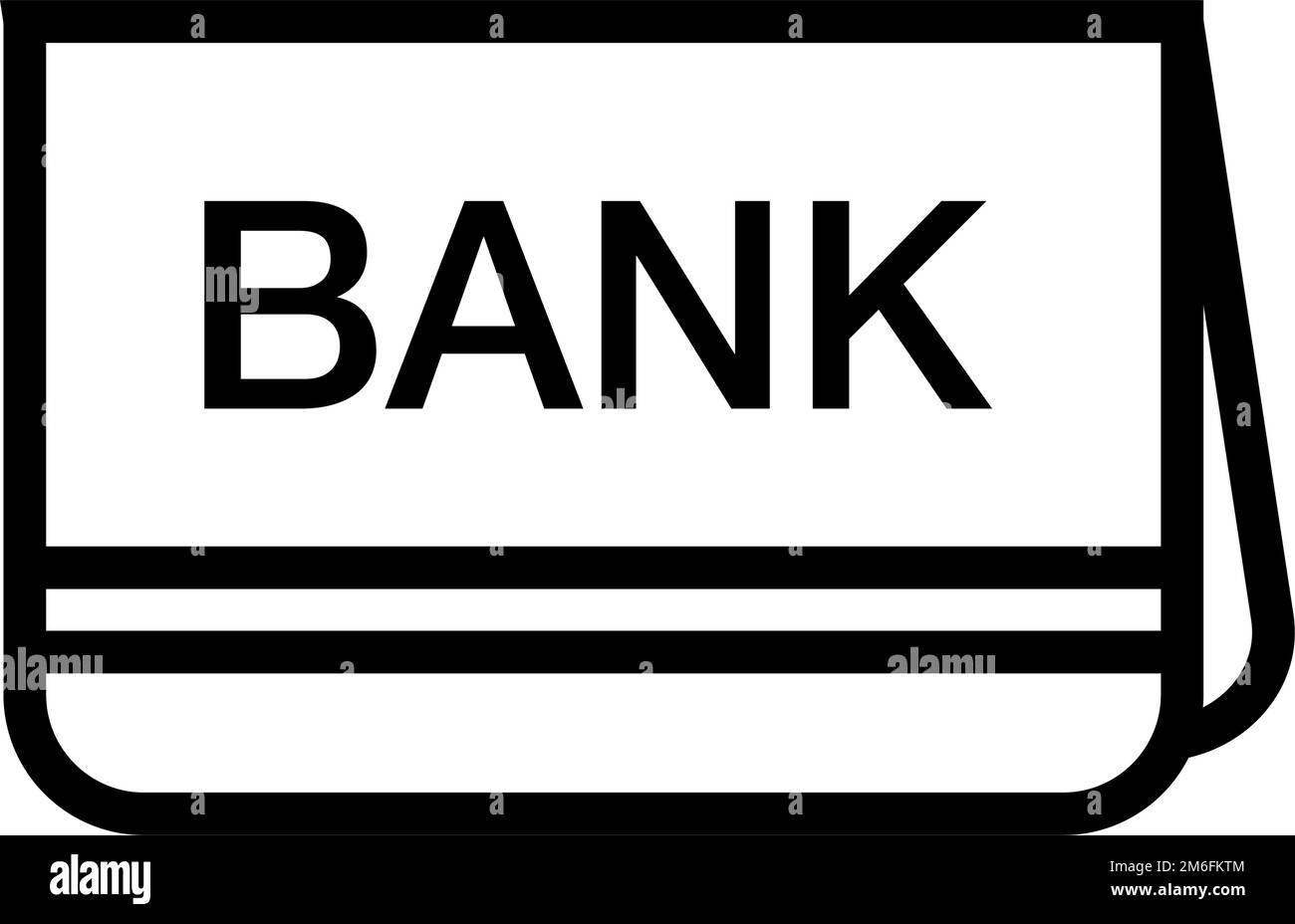 Semplice icona bankbook. Libretto. Vettore modificabile. Illustrazione Vettoriale