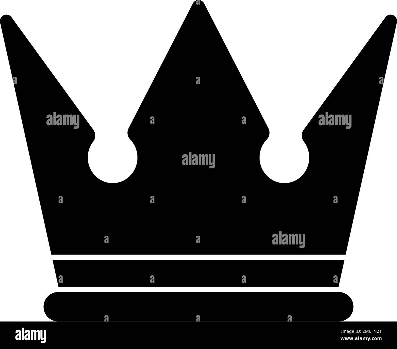 Icona della silhouette Crown. Vincitori del gioco e classifica. Vettore modificabile. Illustrazione Vettoriale
