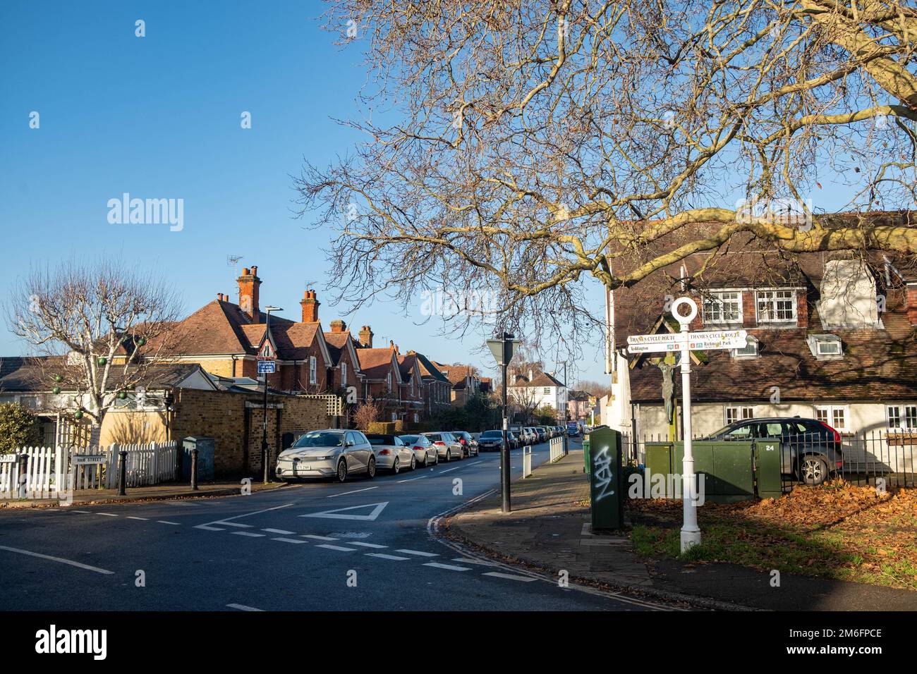 Londra - Dicembre 2022: Area comune di Ham di Richmond nel sud-ovest di Londra Foto Stock