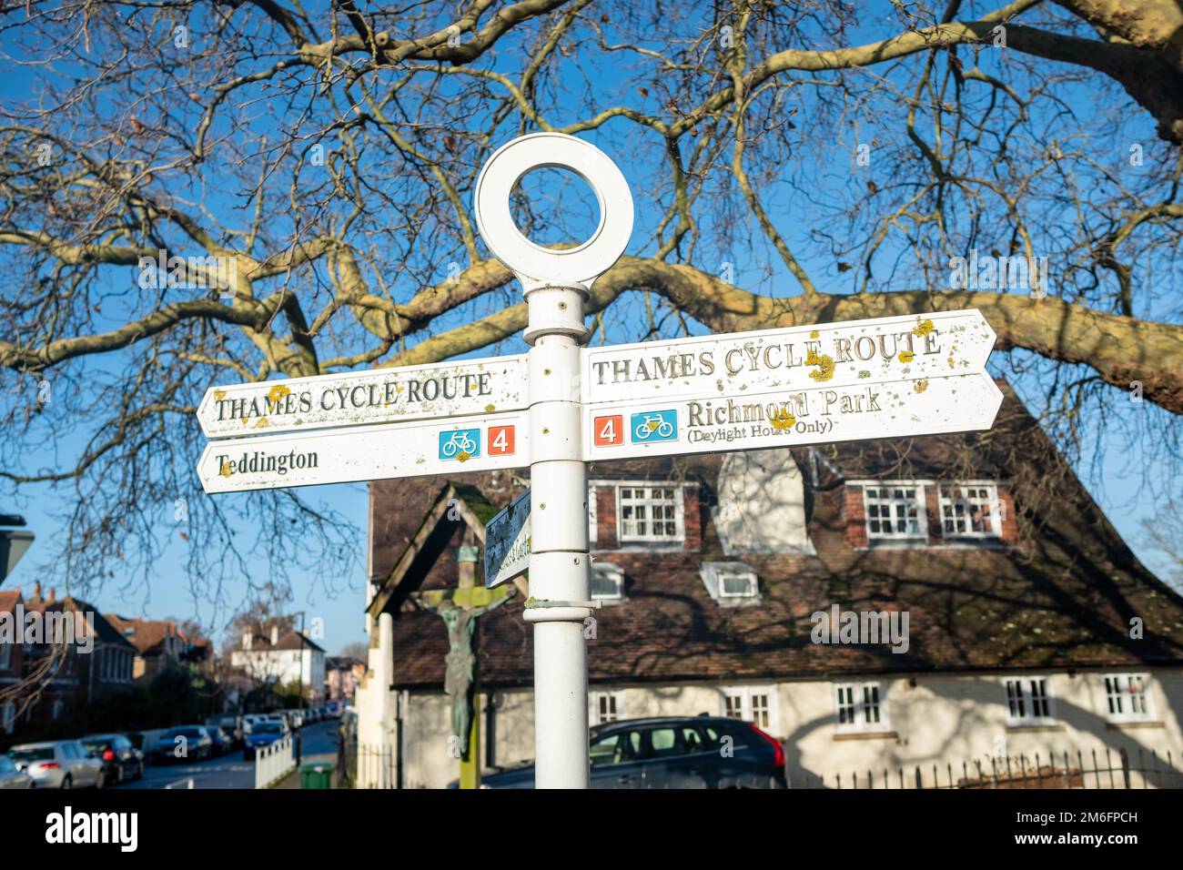 Londra - Dicembre 2022: Area comune di Ham di Richmond nel sud-ovest di Londra Foto Stock