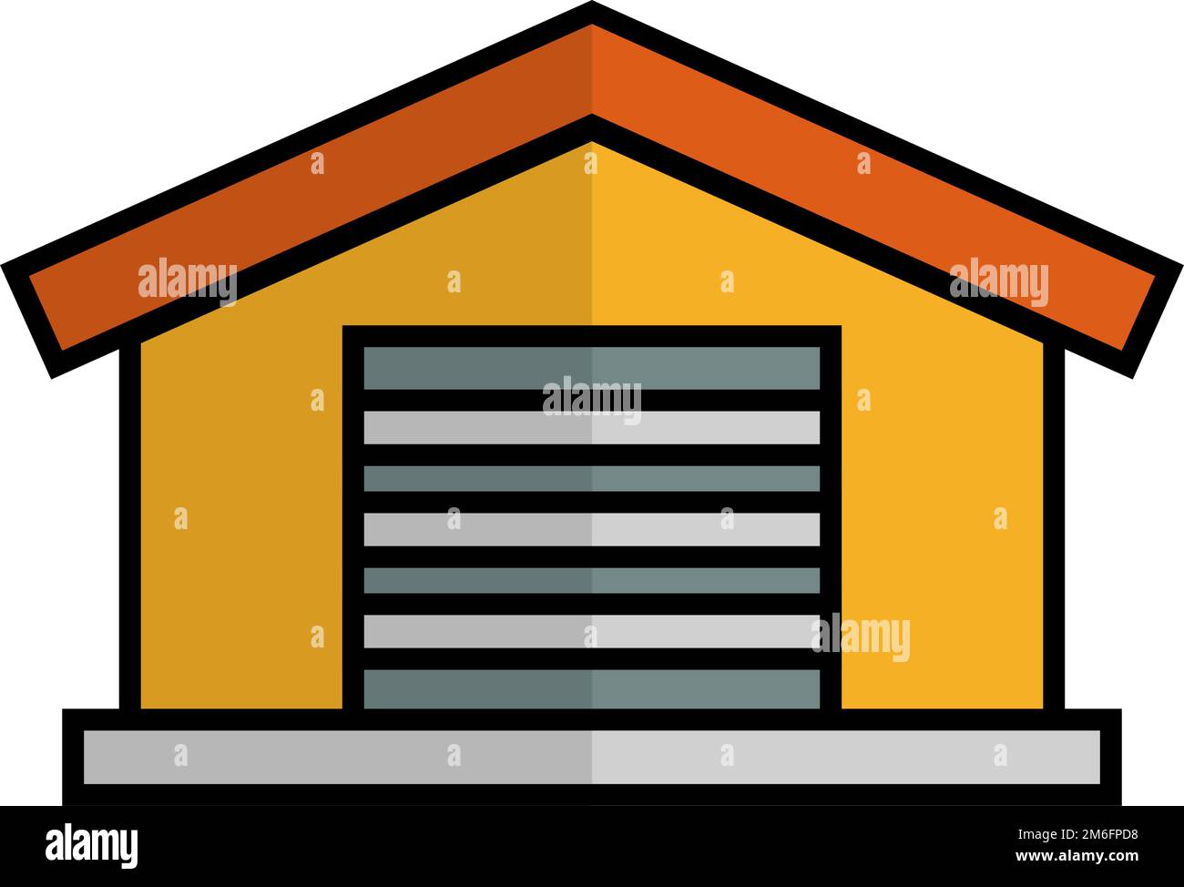 Icona magazzino moderno. Stoccaggio. Vettore modificabile. Illustrazione Vettoriale