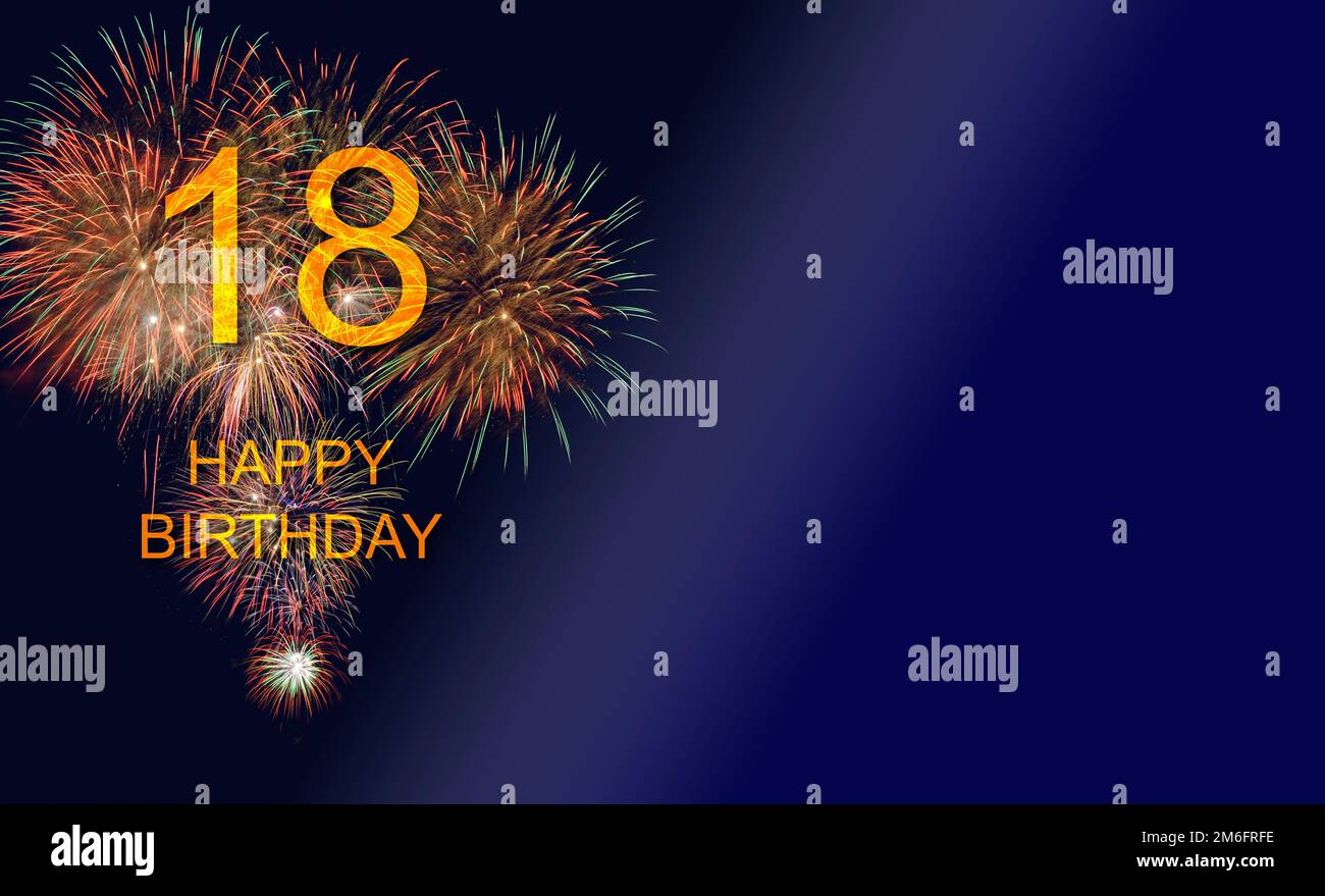 Congratulazioni per il diciottesimo compleanno Foto Stock