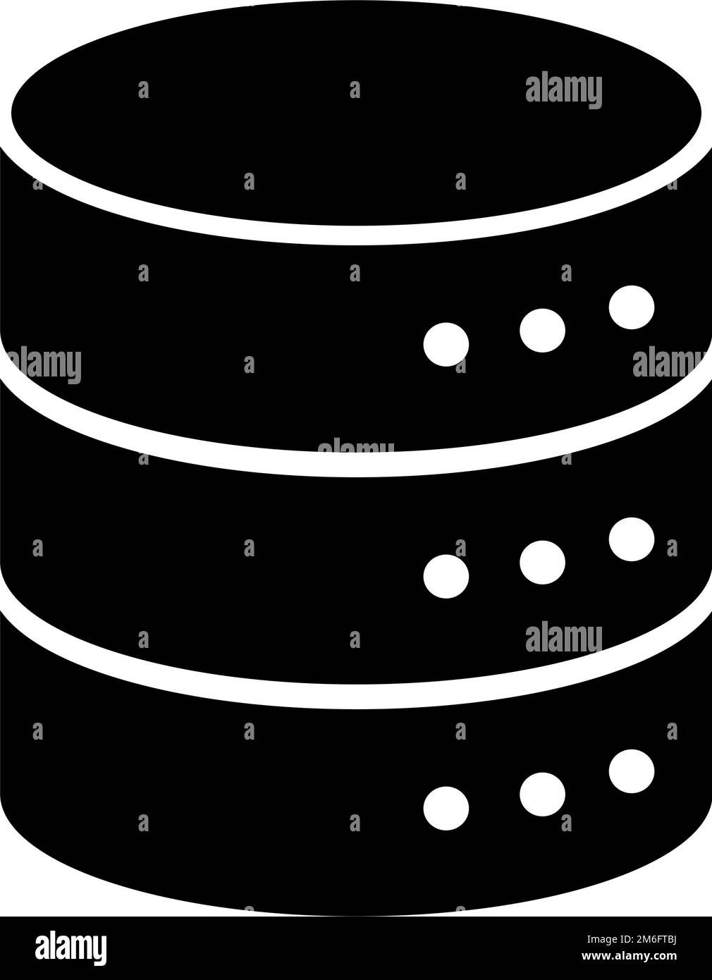 Icona della silhouette del server. Server Web e hosting. Vettore modificabile. Illustrazione Vettoriale