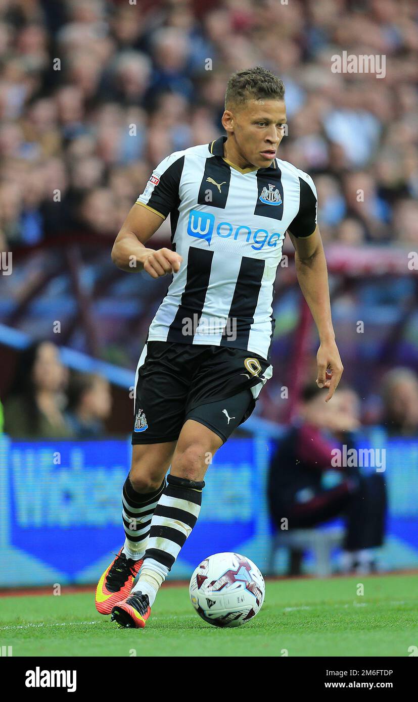 Dwight Gayle of Newcastle Utd - Aston Villa v Newcastle United, Sky Bet Championship, Villa Park, Birmingham - 24th settembre 2016. Foto Stock