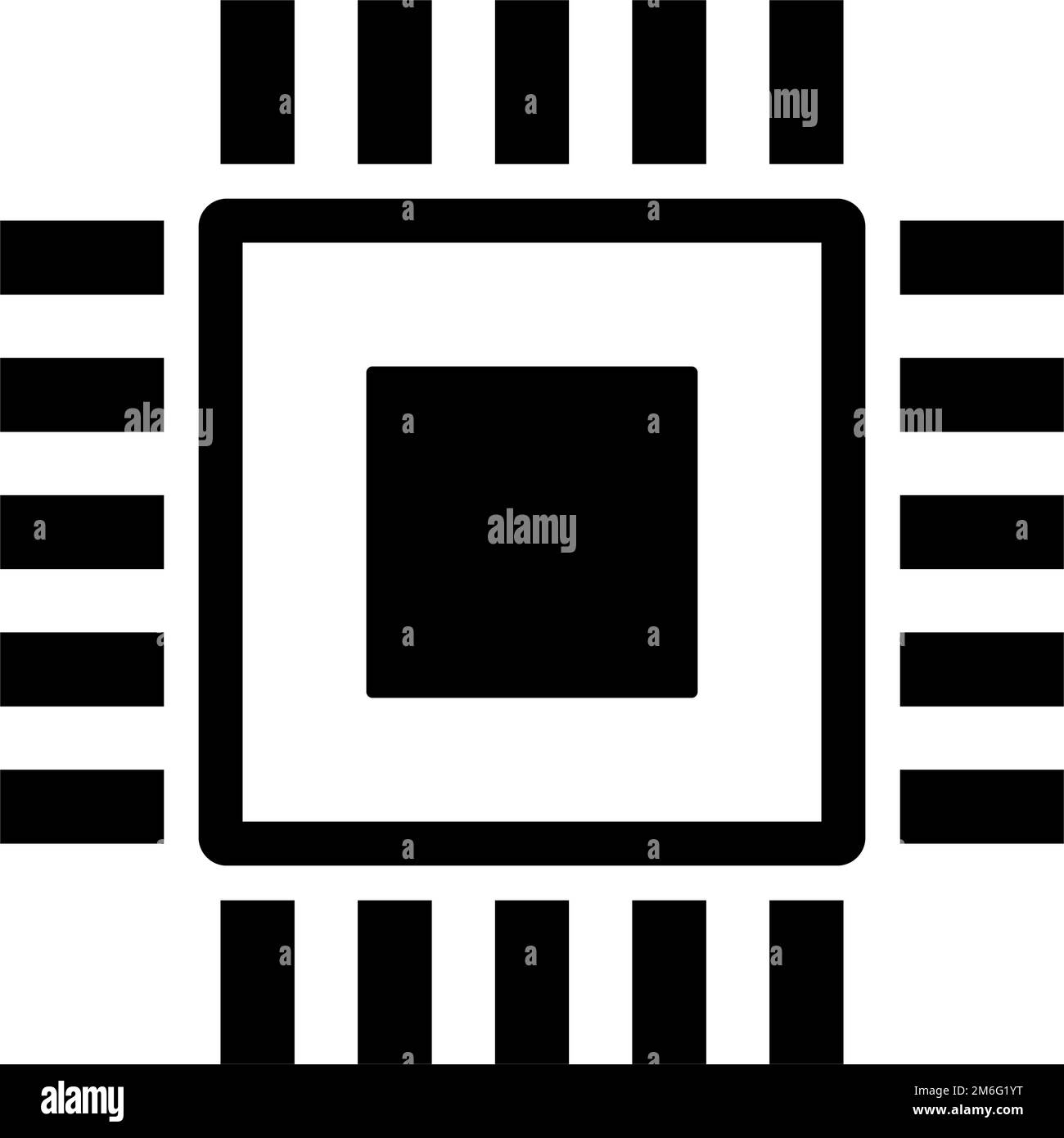 Icona dell'unità di elaborazione centrale. Vettore modificabile. Illustrazione Vettoriale