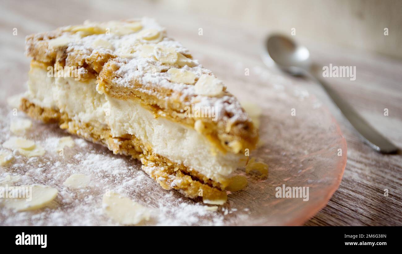 Torta di ricotta tradizionale italiana. Foto Stock