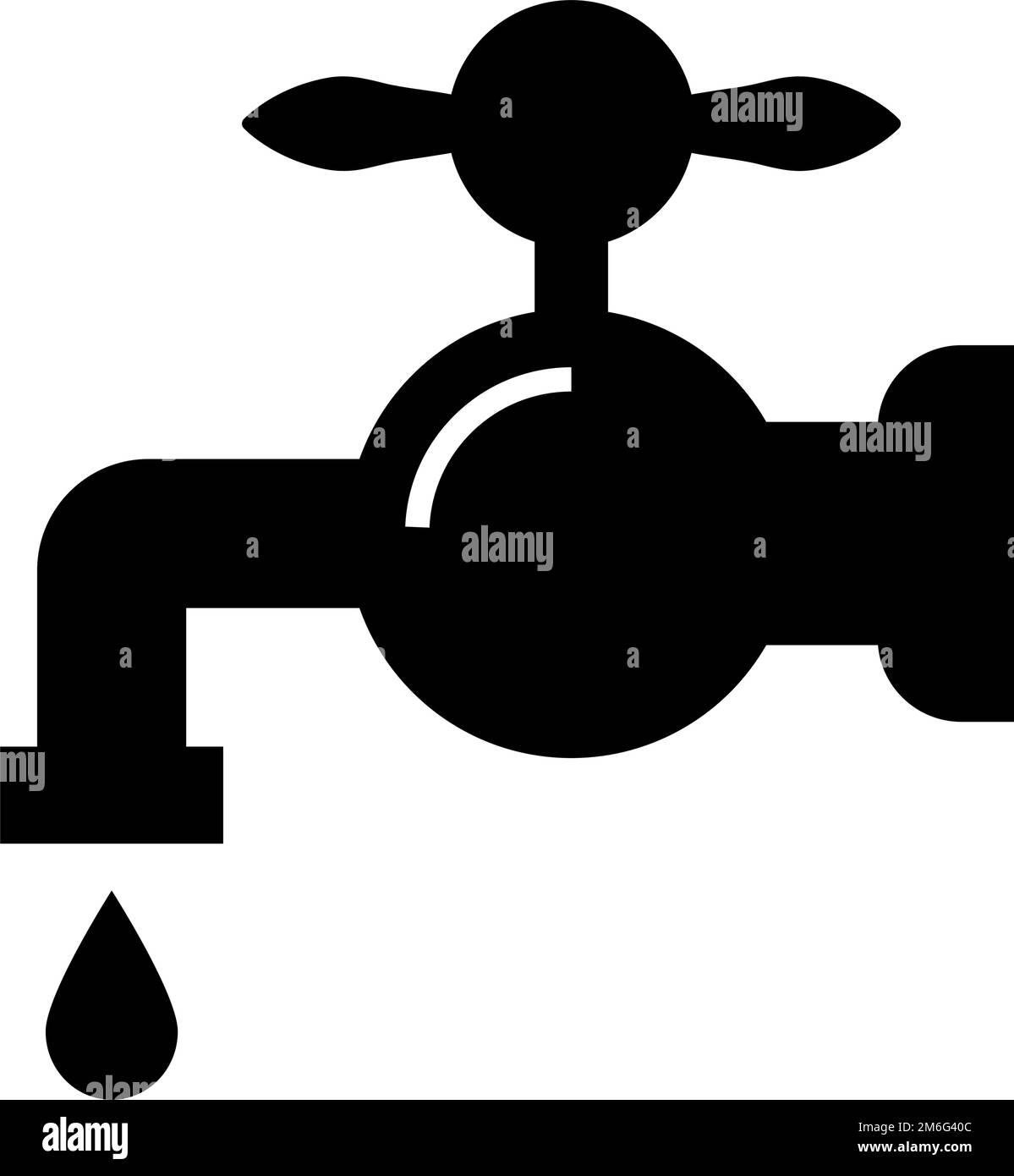 Icona del rubinetto dell'acqua lucido. Rubinetto dell'acqua. Vettore modificabile. Illustrazione Vettoriale