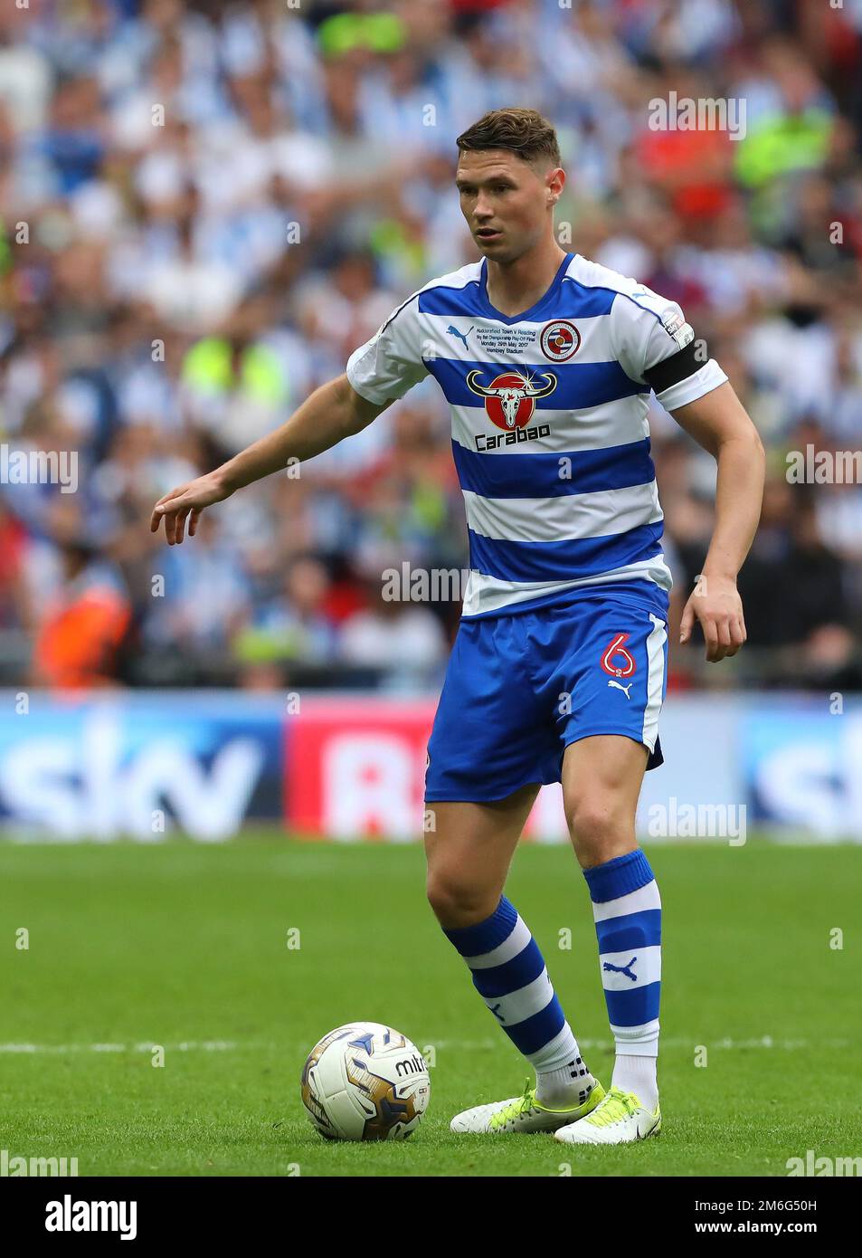 George Evans of Reading - Huddersfield Town / Reading, Sky Bet Championship Play-Off Final, Wembley Stadium, Londra - 29th maggio 2017. Foto Stock