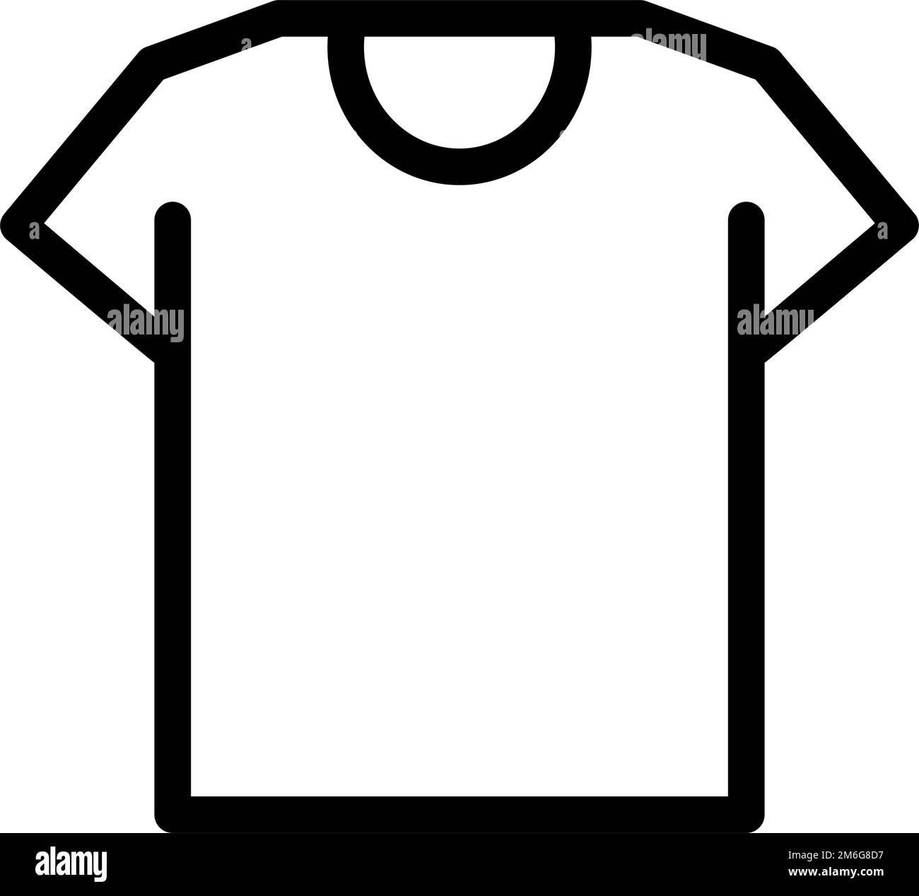 Icona maglietta a collo rotondo. Vettore modificabile. Illustrazione Vettoriale