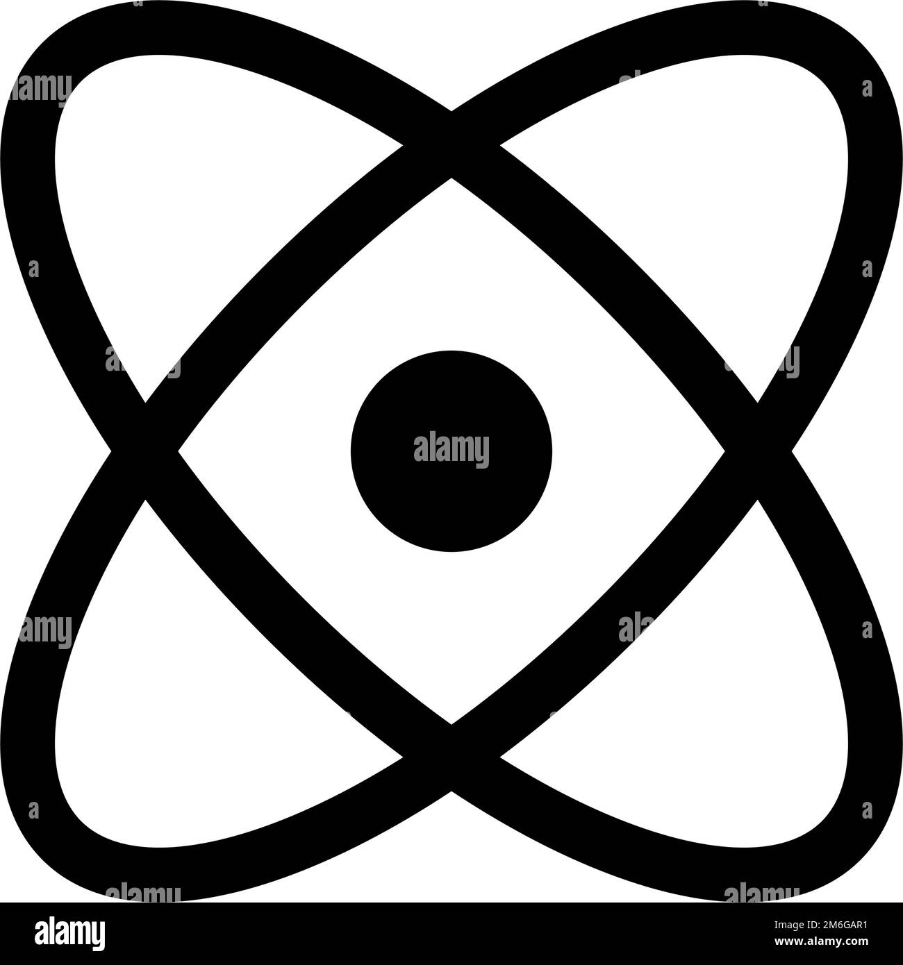 Icona atomica semplice. Elemento. Vettore modificabile. Illustrazione Vettoriale