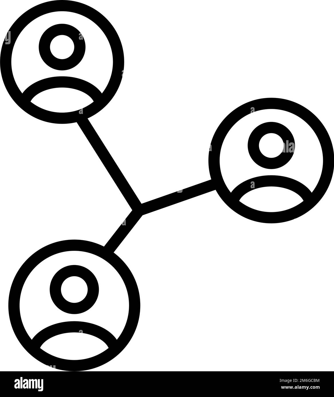 Icona di connessione personale. Connessione umana. Vettore modificabile. Illustrazione Vettoriale