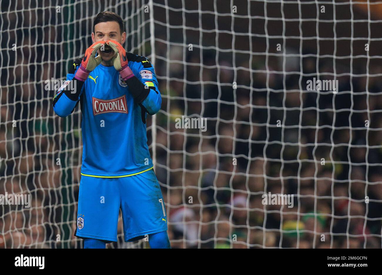 Danny Ward of Huddersfield Town - Norwich City / Huddersfield Town, Sky Bet Championship, Carrow Road, Norwich - 16th dicembre 2016. Foto Stock