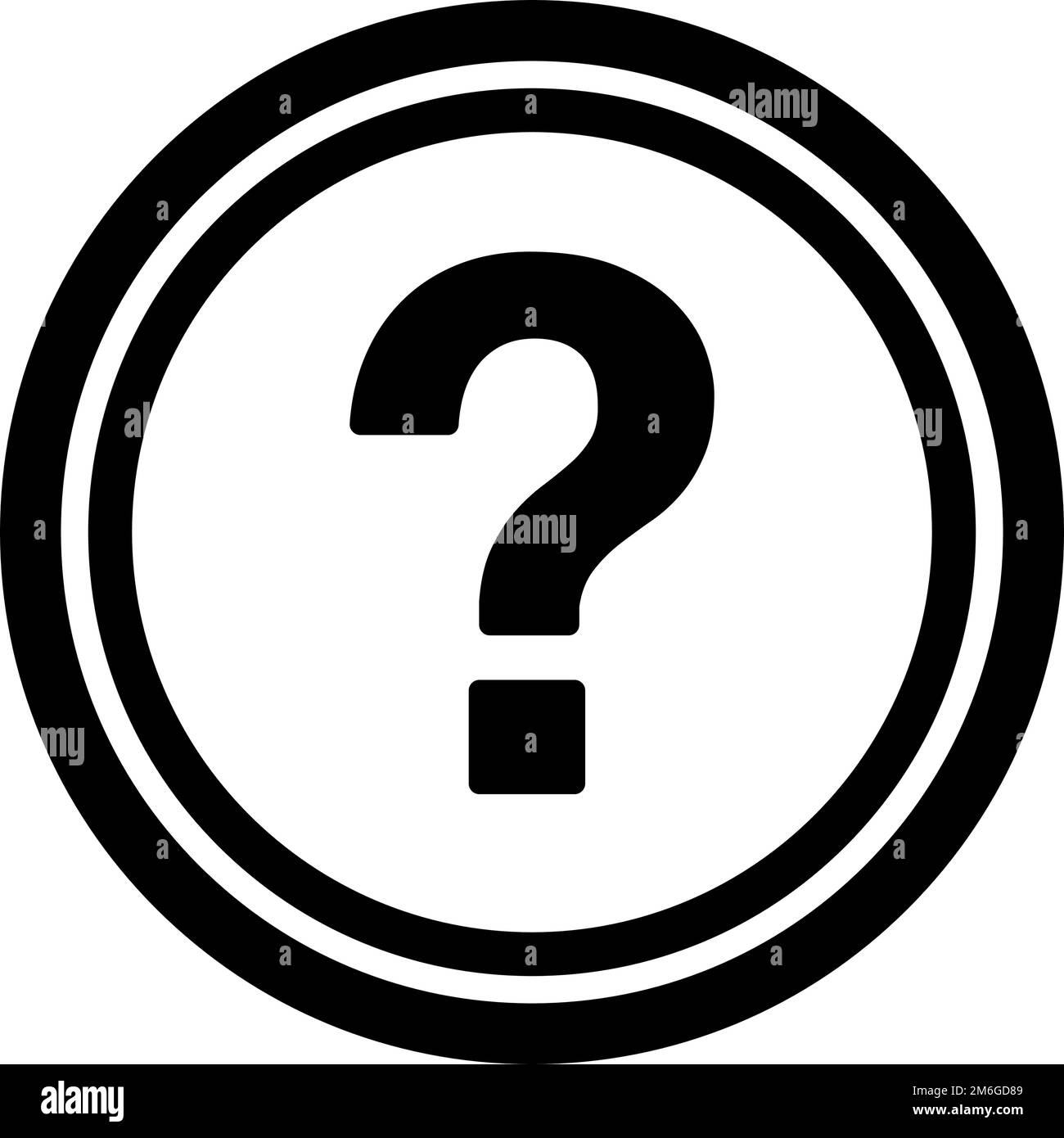 Icona con punto interrogativo rotondo. Un problema o un problema. Vettore modificabile. Illustrazione Vettoriale