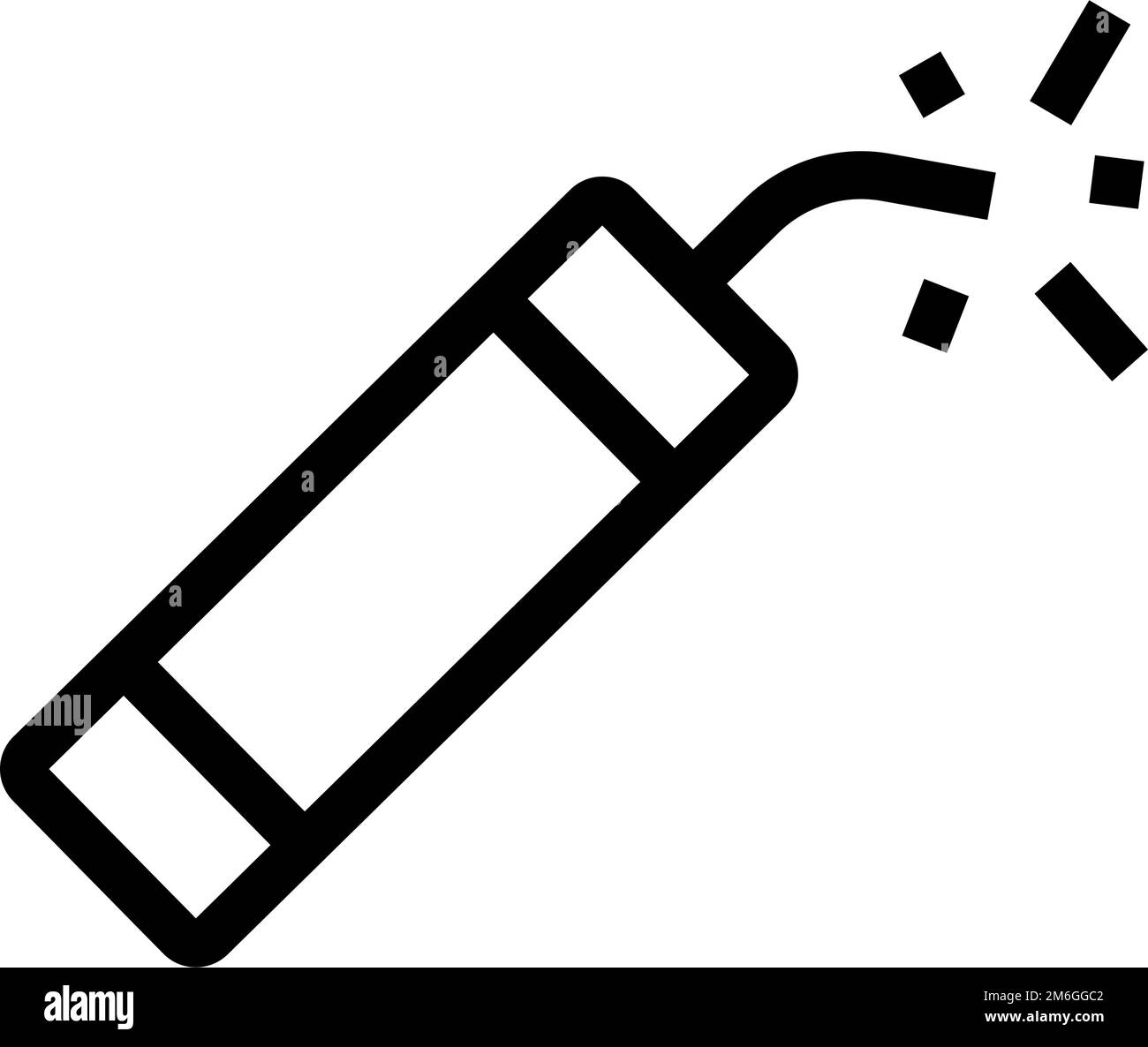 Semplice icona di dinamite. Esplosivo. Vettore modificabile. Illustrazione Vettoriale