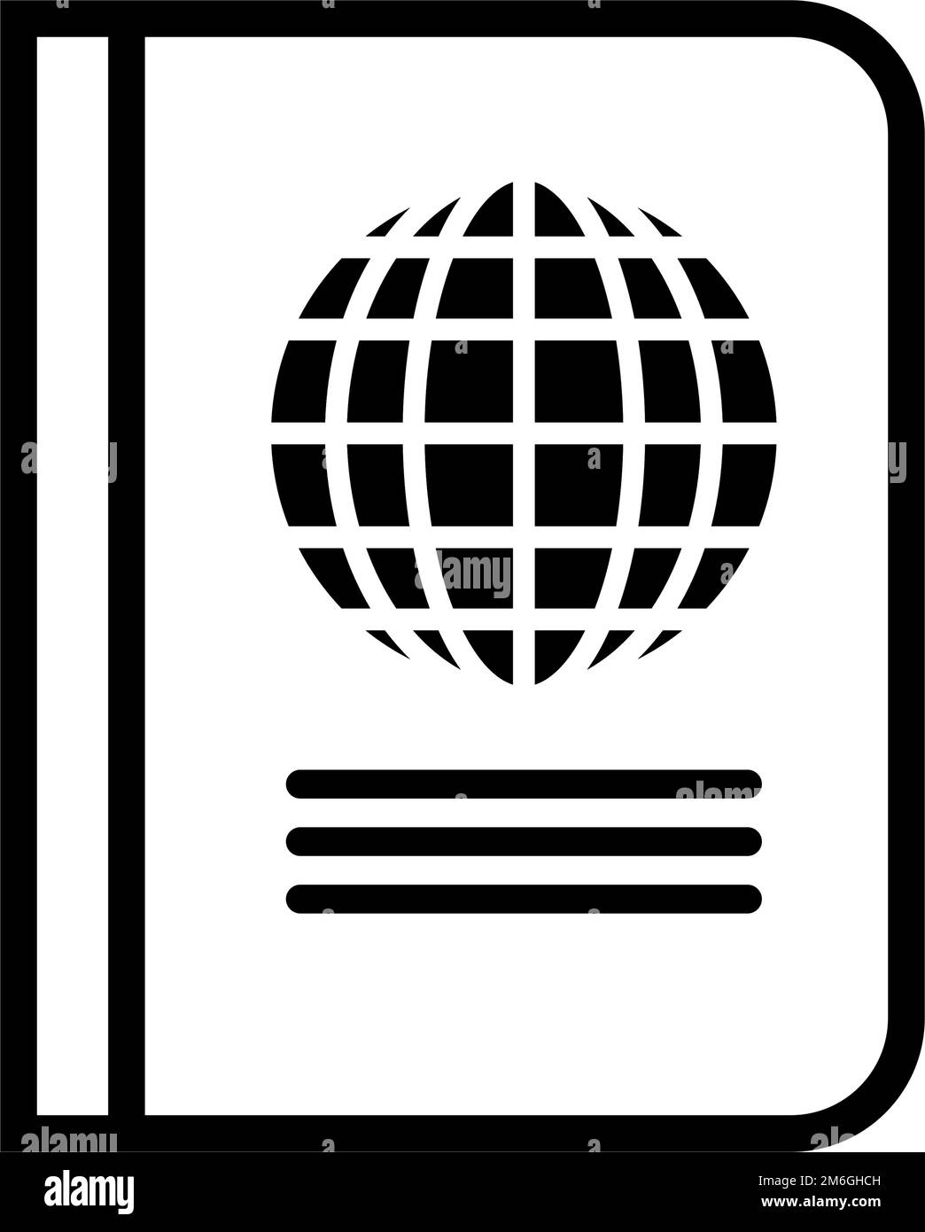 Manuale del passaporto. Certificato internazionale. Vettore modificabile. Illustrazione Vettoriale