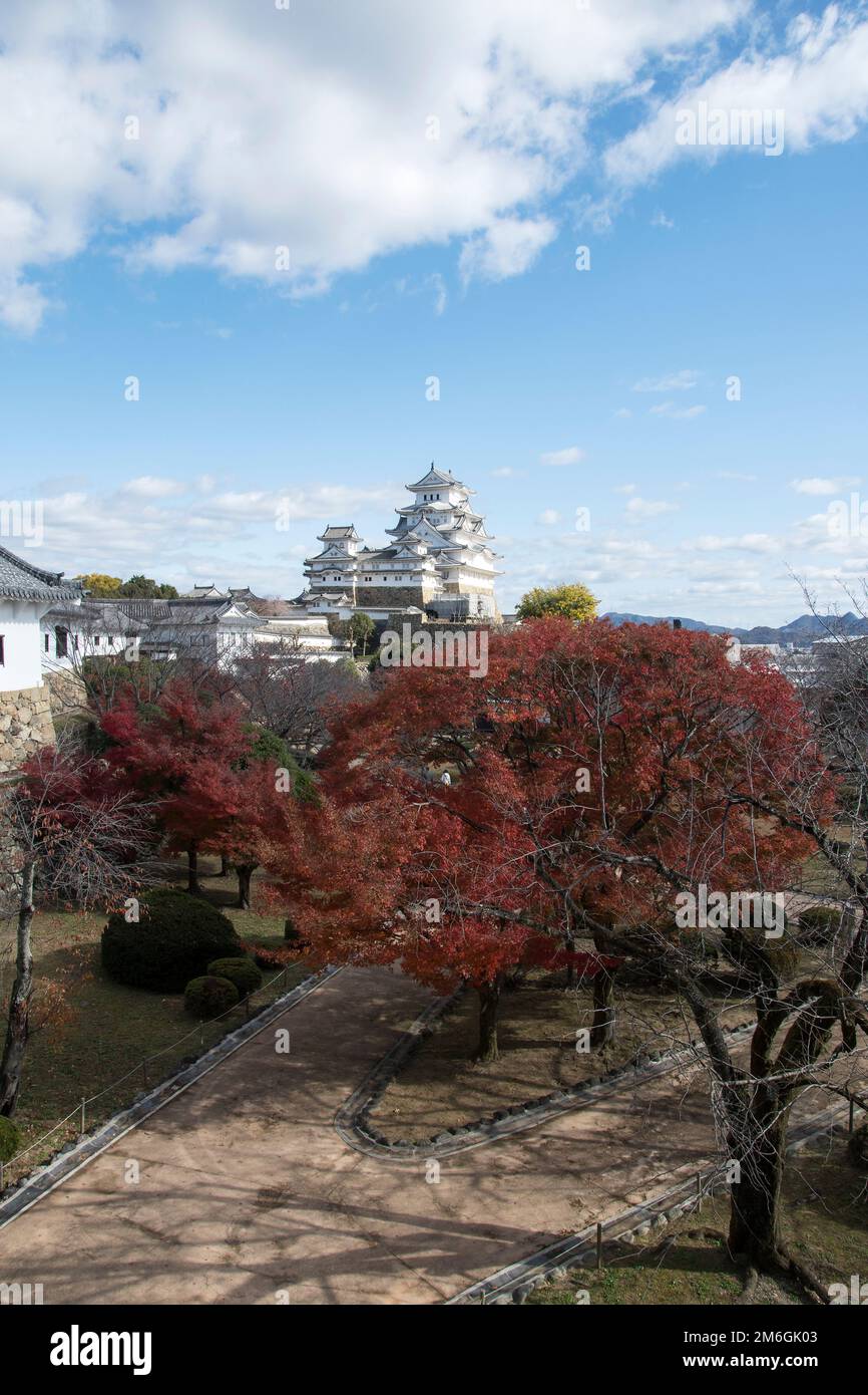 Castello di Himeji, sito patrimonio dell'umanità dell'UNESCO nella città di Himeji Foto Stock