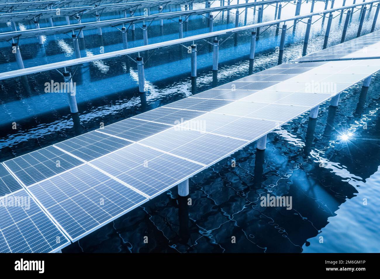 Blu nuovo paesaggio energetico Foto Stock