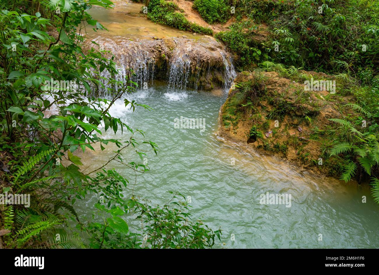 Bella cascata el limone Repubblica Dominicana Foto Stock