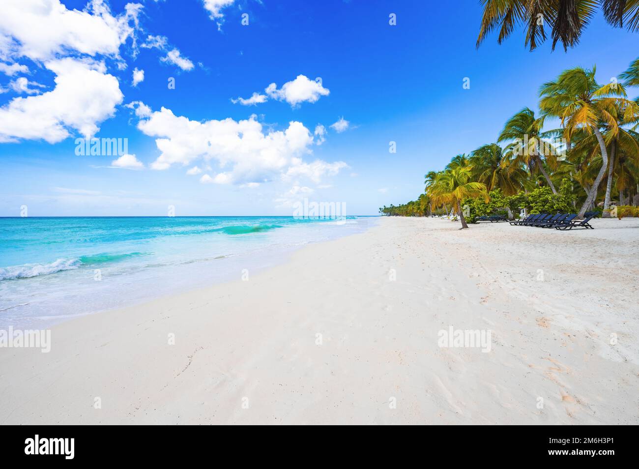 Magica spiaggia paradiso del Mar dei Caraibi Foto Stock