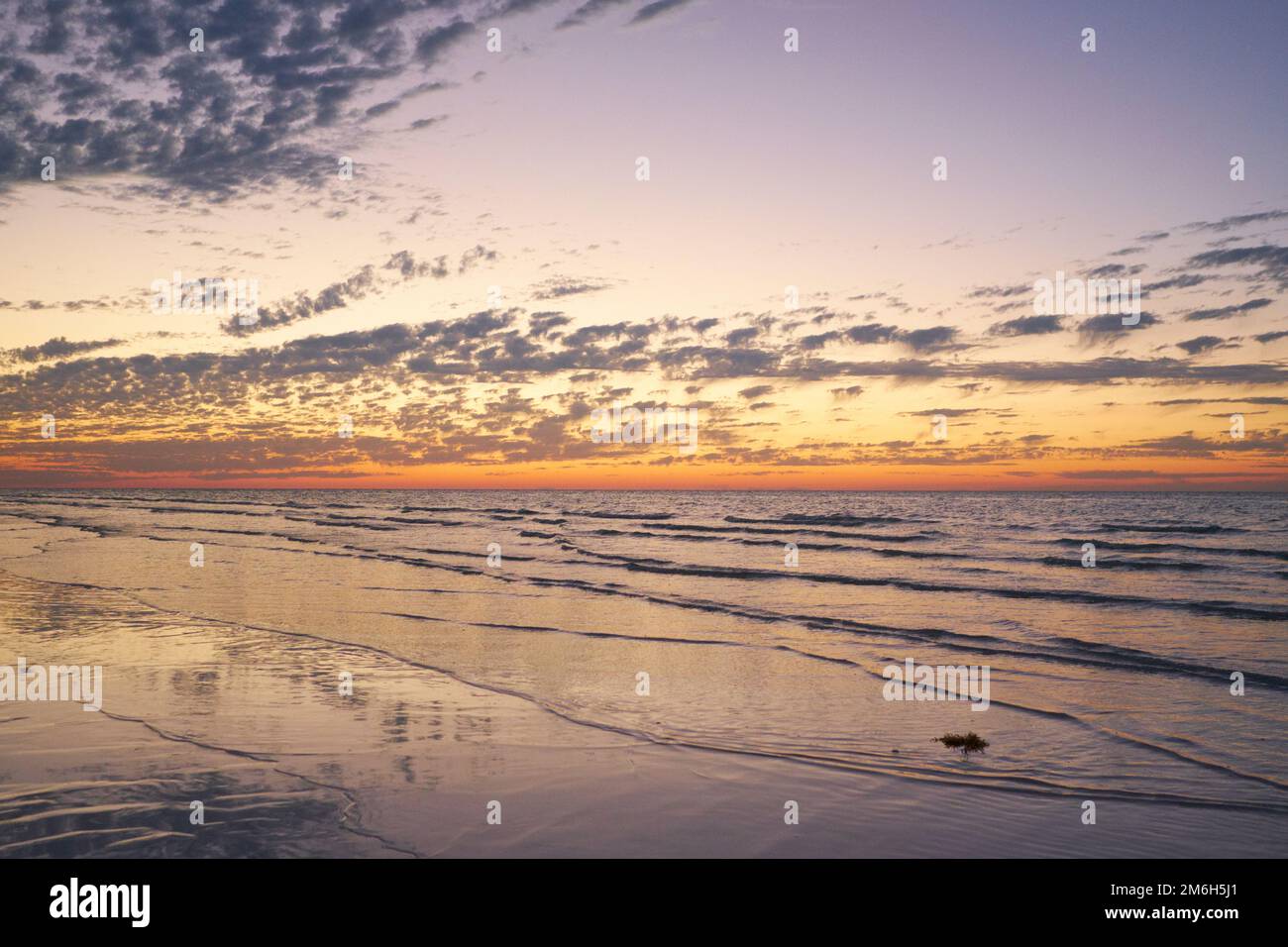 Il sole tramonta sul mare, il Golfo del Messico il sole tramonta sul mare, il Golfo del Messico Foto Stock