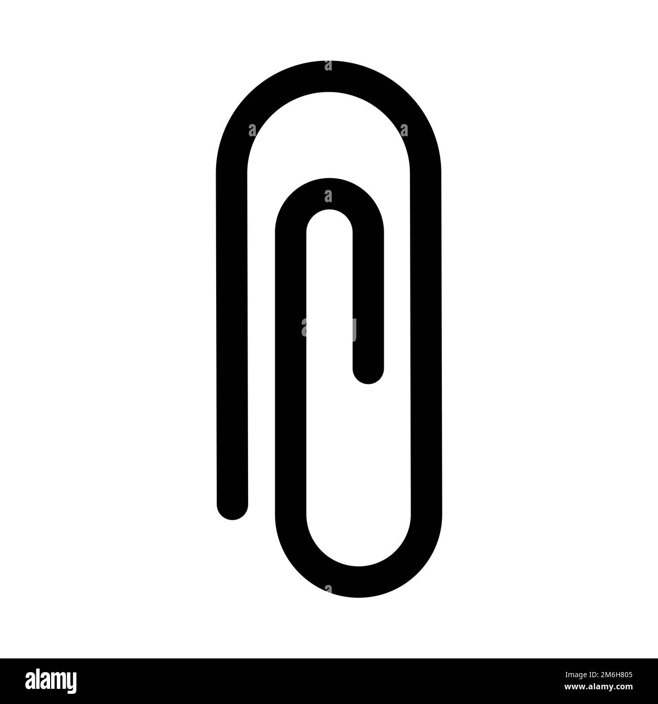 Icona clip per ufficio isolata su sfondo bianco. Icona sottile nera piatta sullo stile moderno. Simbolo lineare e tratto modificabile. Semplice e pixel Illustrazione Vettoriale