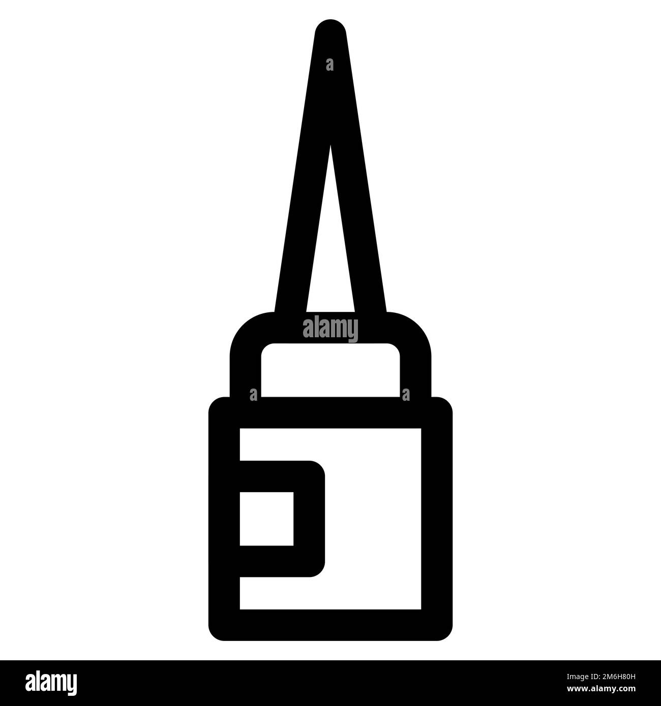 Linea dell'icona colla isolata su sfondo bianco. Icona sottile nera piatta sullo stile moderno. Simbolo lineare e tratto modificabile. Semplice e pixel perfetto Illustrazione Vettoriale