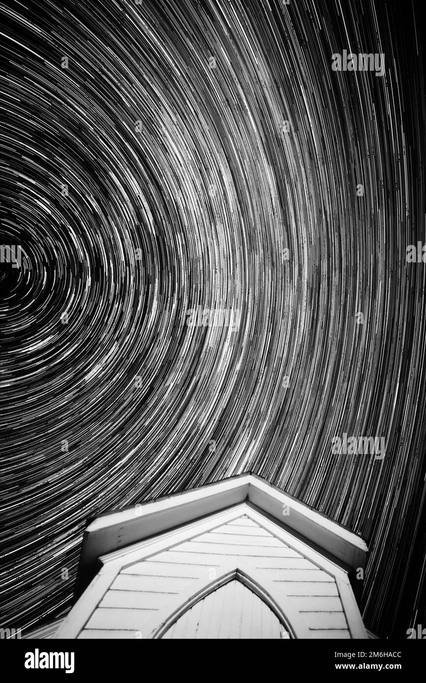 Star Trails Canada Foto Stock
