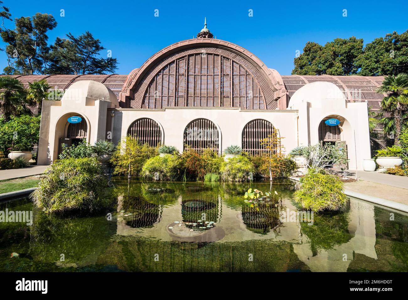 Il Botanical Building, Balboa Park, San Diego, California, USA Foto Stock