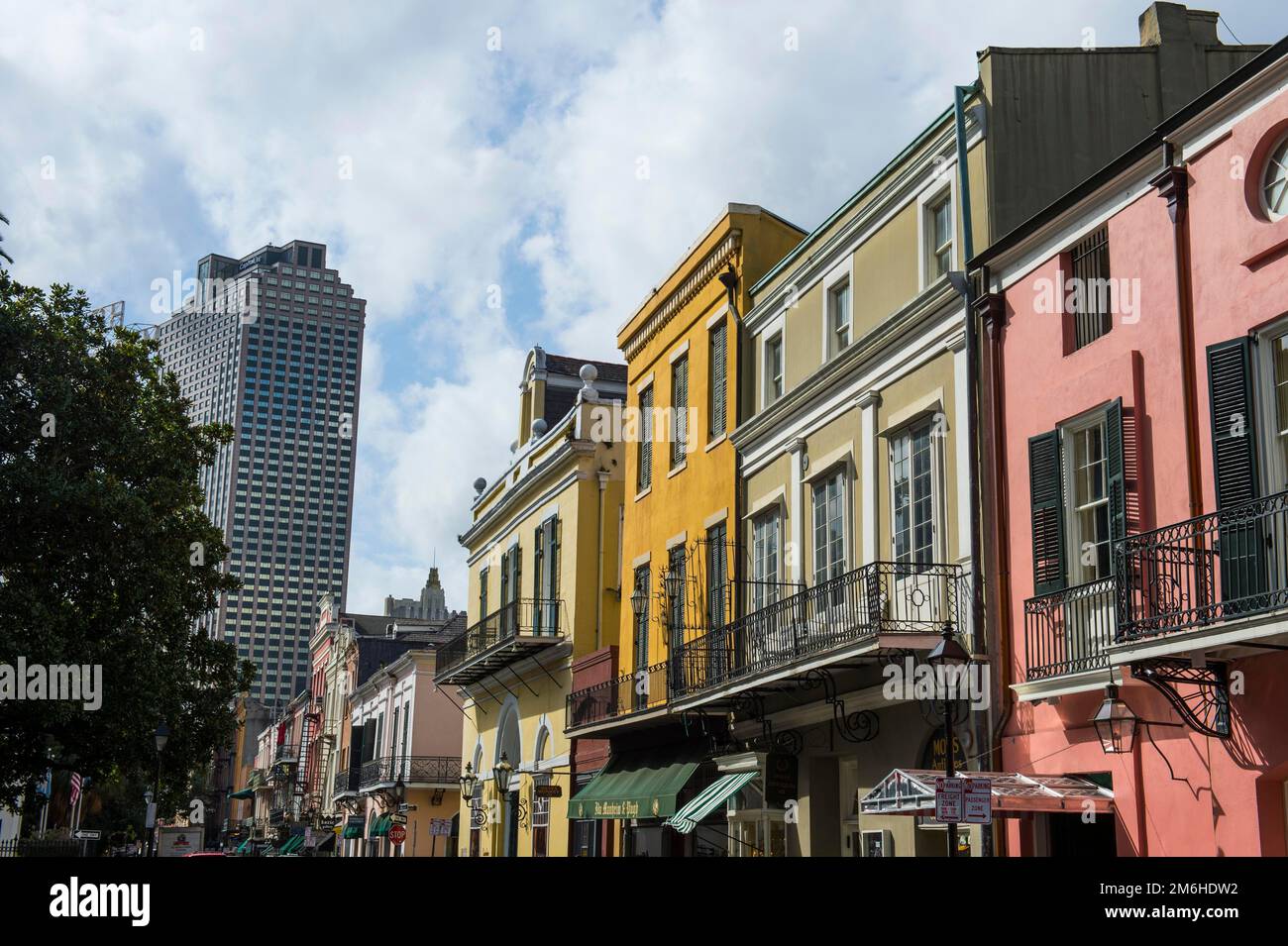 Case coloniali francesi, quartiere francese, New Orleans, Louisiana, USA Foto Stock