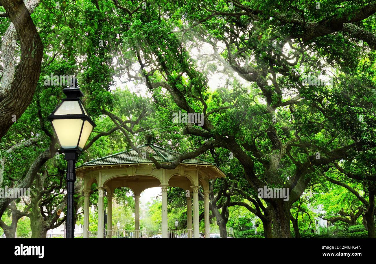 Waterfront Park vicino al porto di Charleston, South Carolina Foto Stock