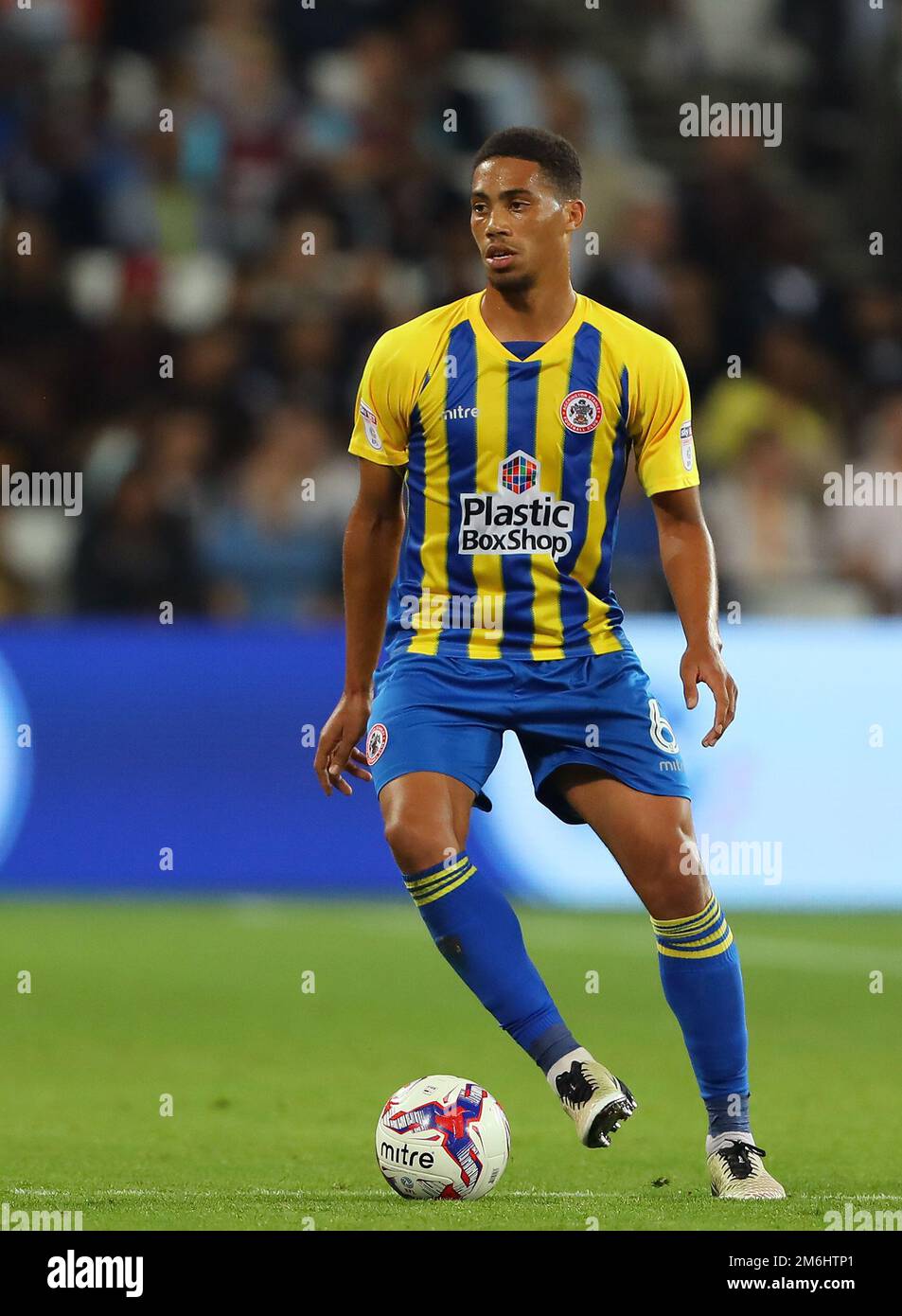 Zak Vyner di Accrington Stanley - West Ham United contro Accrington Stanley, EFL Football League Cup, il London Stadium, Londra - 21st settembre 2016. Foto Stock