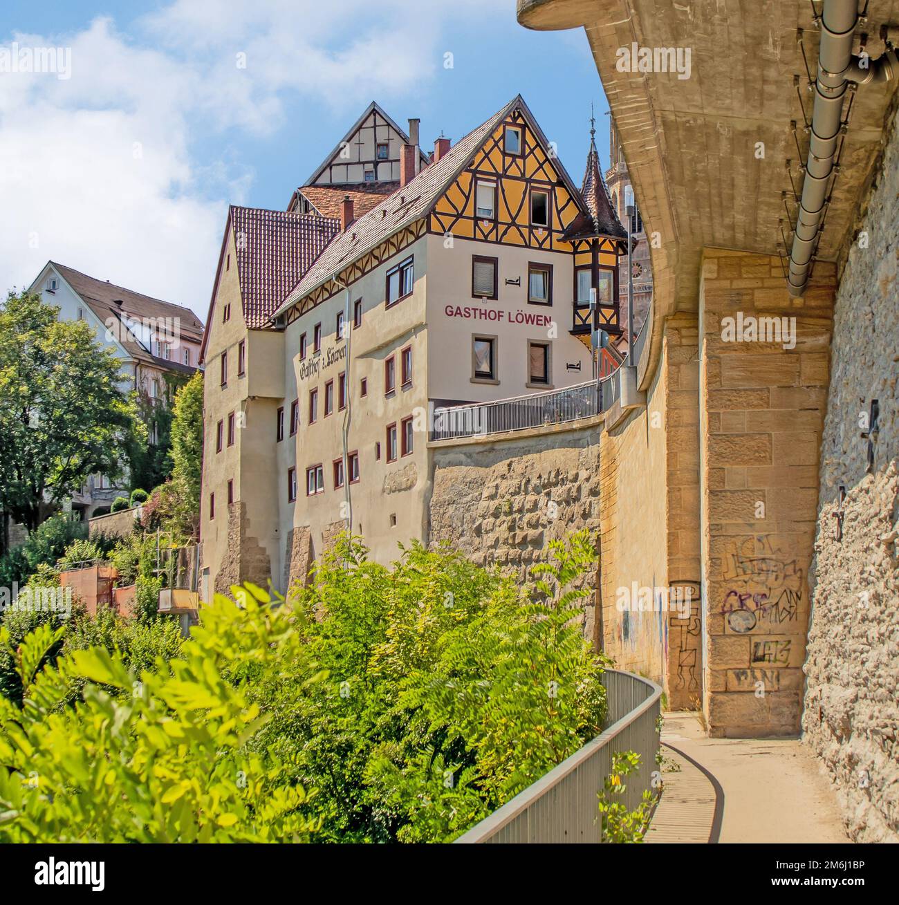 Mura della città di Rottweil Foto Stock