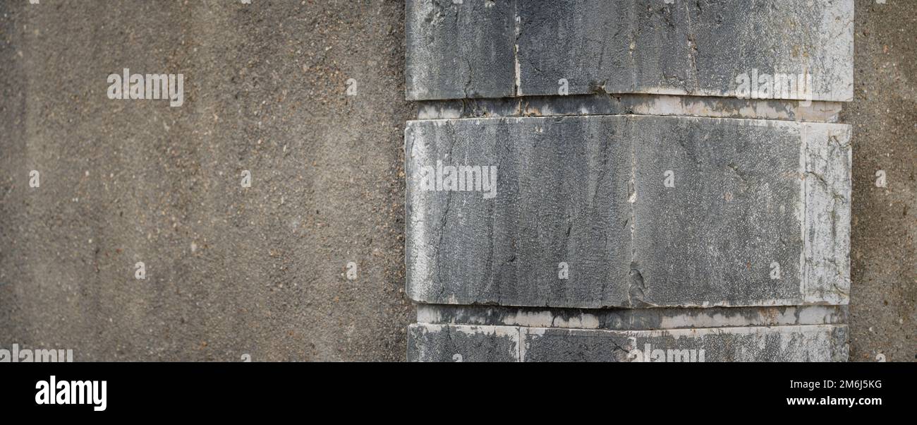 Il vecchio muro di cemento Foto Stock