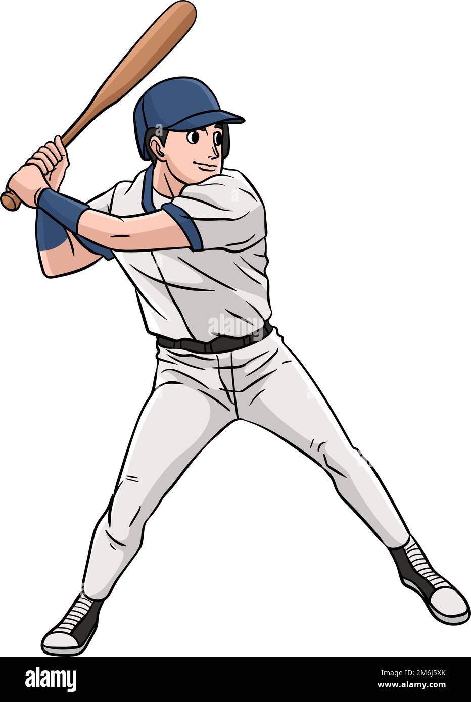 Baseball Sports Cartoon colorato Clipart Illustrazione Vettoriale