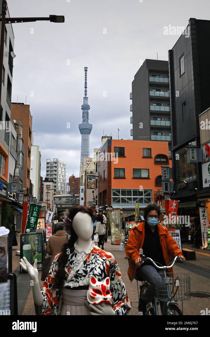 Tokyo Streets "Asakusa Sensoji Temple Area" Foto Stock