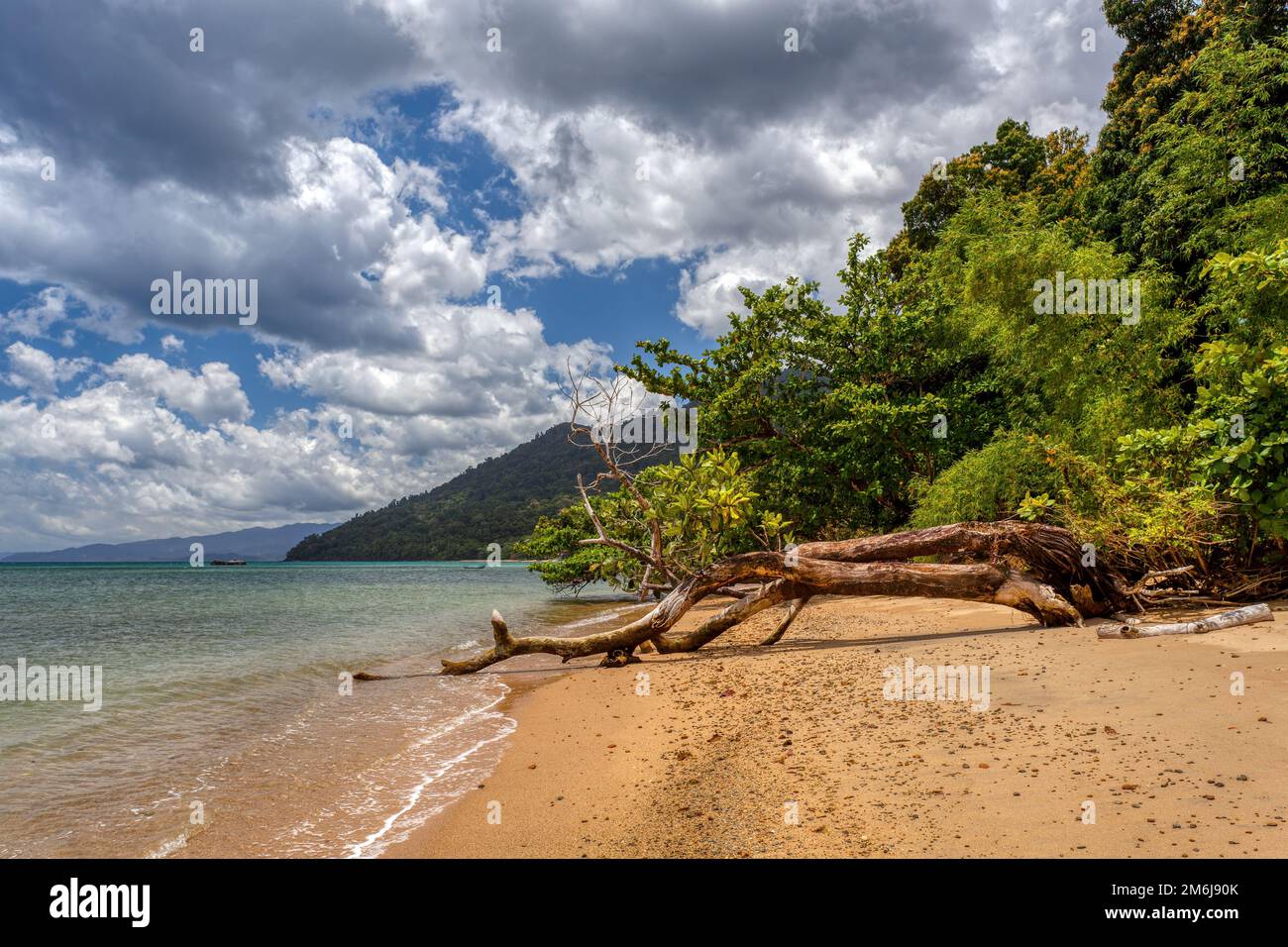 Bella vista della costa del Parco Nazionale Masoala in Madagascar Foto Stock