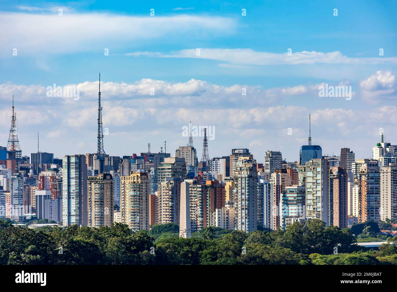 Skyline del centro di San Paolo Foto Stock