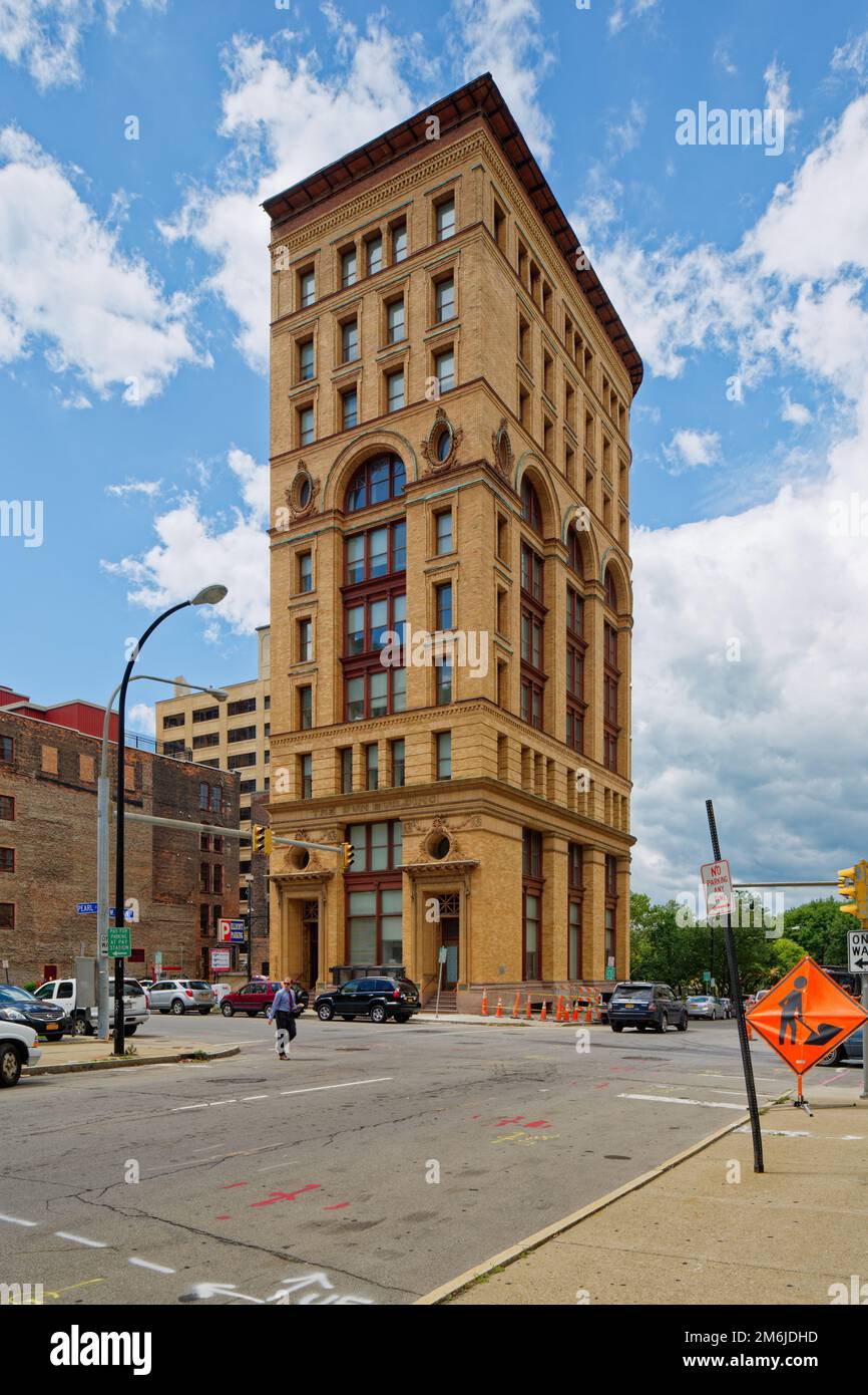 R.G. Dun, di fama Dun & Bradstreet, ha gestito attività di reporting del credito da questo, il primo alto edificio in acciaio di Buffalo. Foto Stock