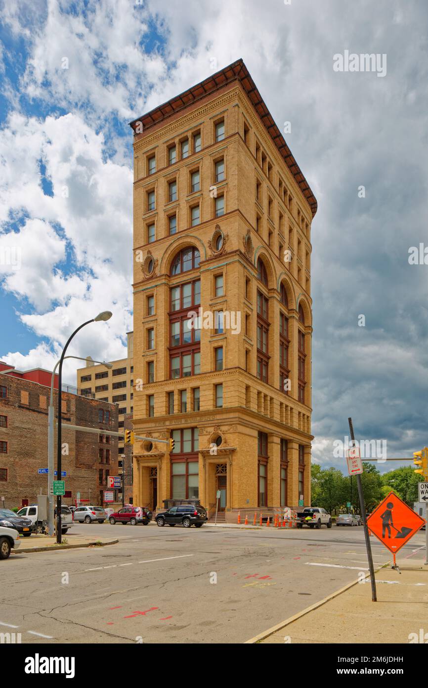 R.G. Dun, di fama Dun & Bradstreet, ha gestito attività di reporting del credito da questo, il primo alto edificio in acciaio di Buffalo. Foto Stock