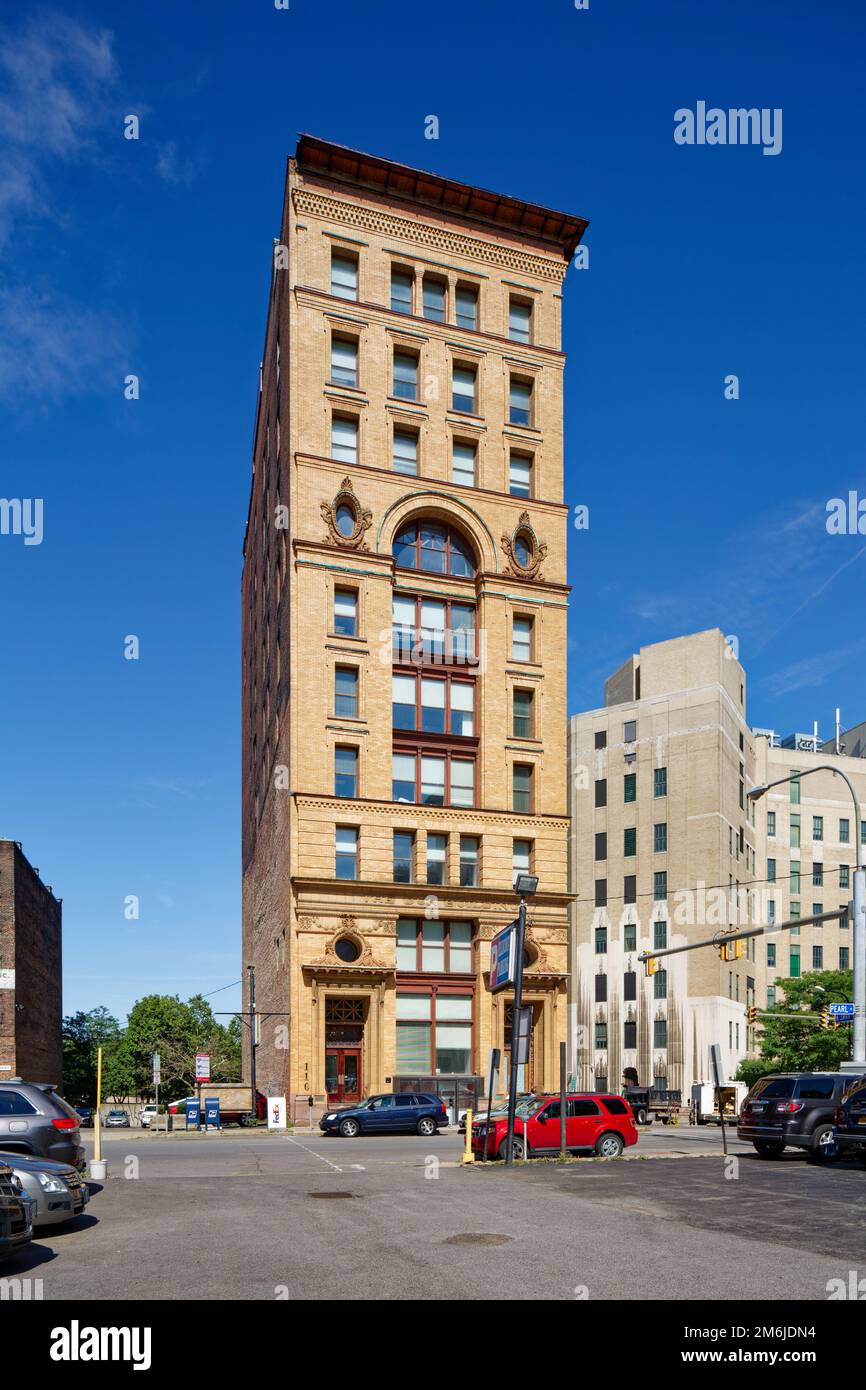 R.G. Dun, di fama Dun & Bradstreet, ha gestito attività di reporting del credito da questo, il primo alto edificio in acciaio di Buffalo. Foto Stock