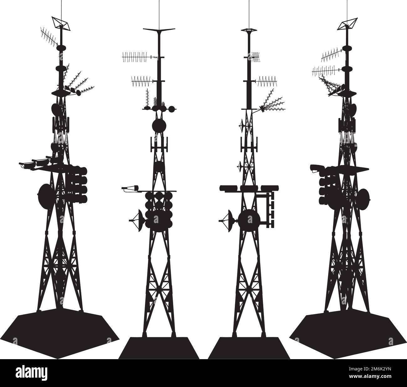Telecomunicazioni Tower Vector Illustrazione Vettoriale