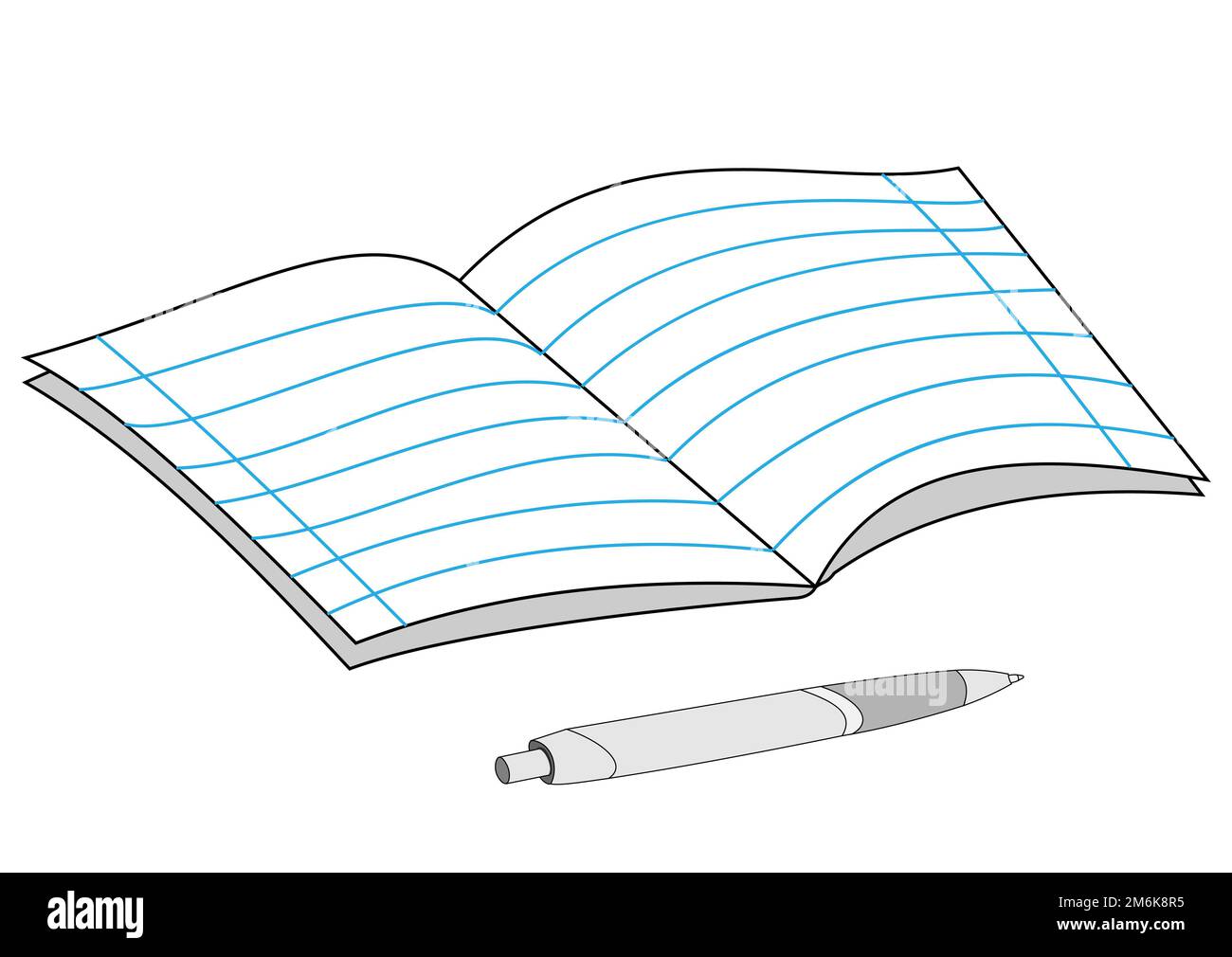 Notebook e penna Foto Stock